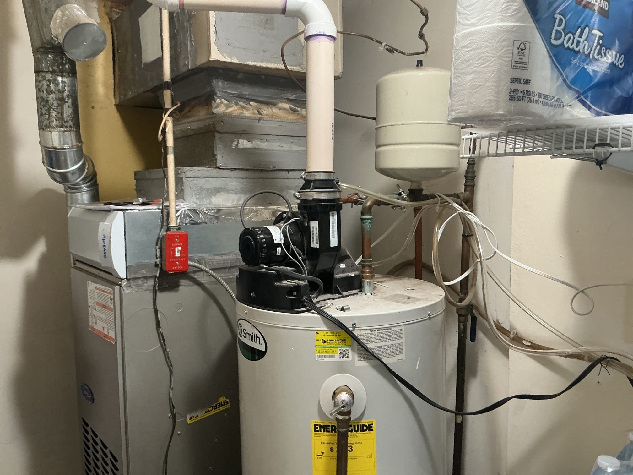 Arrived to the home for no hot water, the existing 40 gallon power vent is no on and there is an error code on the gas valve stating a flammable vapor sensor lockout. I reset the gas valve and the water heater turned back on at this time. The unit was installed in 2014 and is not covered under warranty and part for this unit maybe very hard to find. I advised to the client that due to the age, replacement is highly recommended. Client would like to go over options and if they call us back for replacement, I will then credit today’s diagnostic fee towards the cost of the install. MyGuy Plumb8ng can not provide any warranty for resetting the gas valve today.