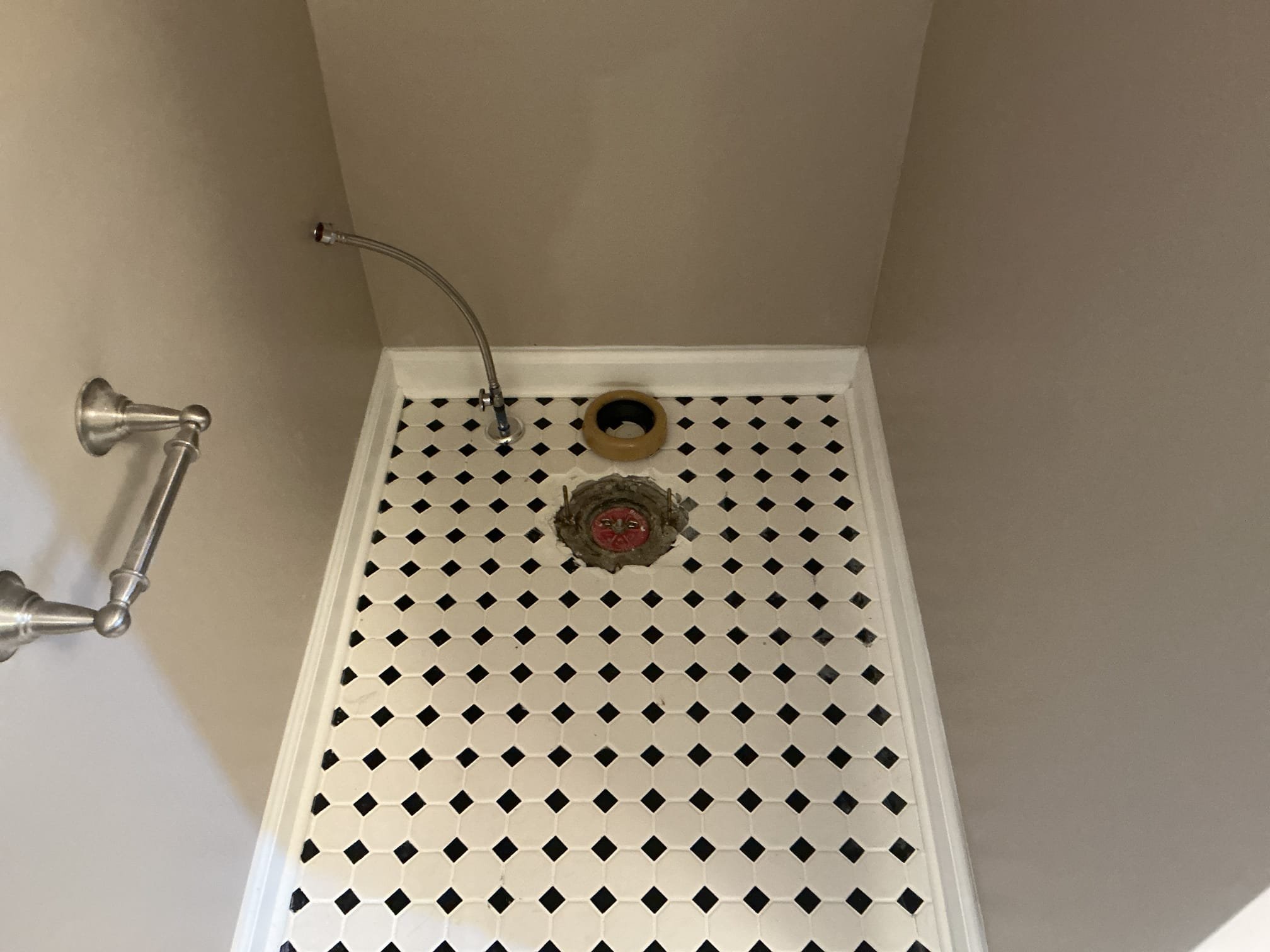 Arrived to the home to installed a customer supplied toilet, toilet is already pulled due to bathroom renovation. I prepped the flange with new wax and supply line. The toilet the client has on site is cracked. I next provided options for toilet provided by MyGuy. Client would like to go forward with the work and would like us to return this Friday in the afternoon for the install. I have accepted a deposit for the work to be completed.