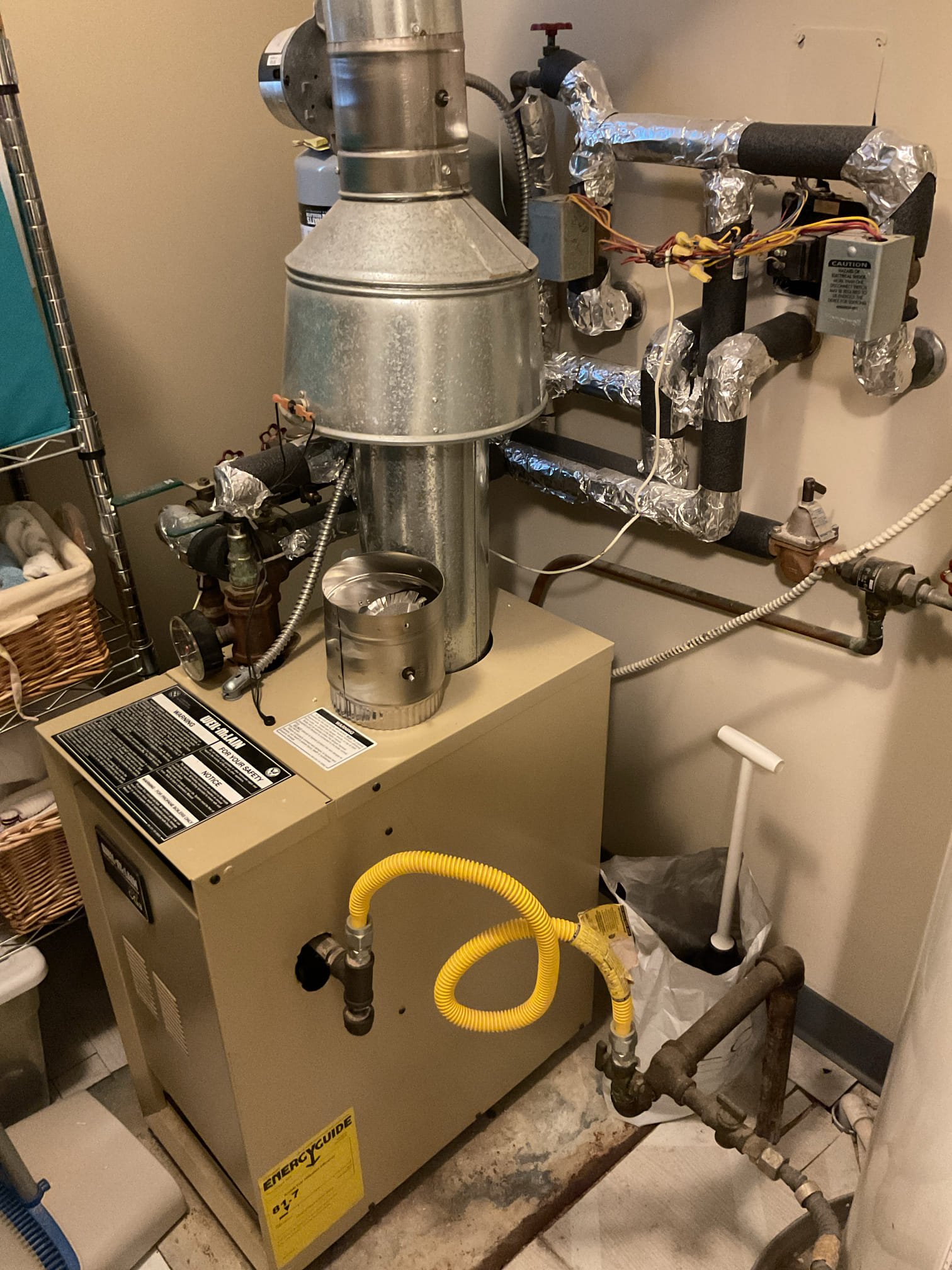 Arrived on site customer interested in installing a tankless. Upon inspection found that the gas line will need to be increased to 1-1/4 up to the tee that is feeding the boiler and tankless. We will need run exhaust through the roof and customer will need to get a roofer to install the roof boot and air intake will be ran out the side of the home. Gave. Options and customer is getting a few other estimates before making a decision. Waived visual diagnostic fee