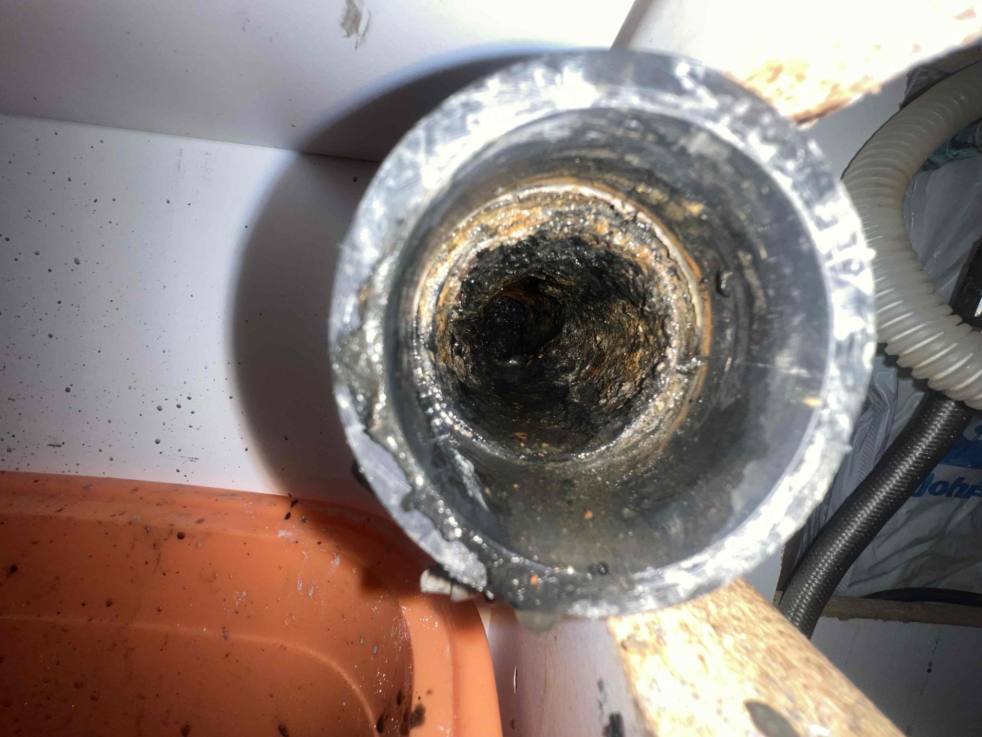 Arrived on site to jet the kitchen drain. Client has a small section of galvanized piping from under the kitchen sink to where it goes to the crawlspace. Clog was most likely in that one section of galvanized piping. Advised client to eventually get that cut out and replace with pvc. Today I was able to restore flow to the kitchen sink and when done I tested the work by filling and dumping the sink with hot water. 