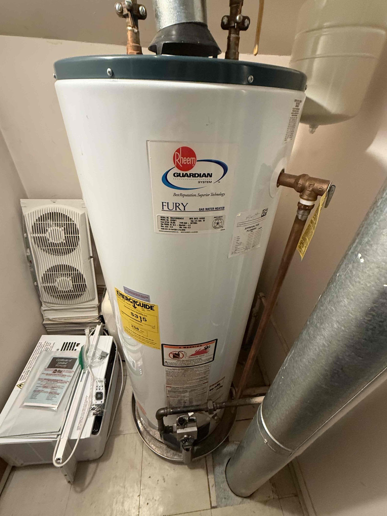 Arrived on site customer stated that they are interested in installing a new water heater because the relief valve is dripping due to a bad expansion tank on the system but water heater is 15 years old. Gave options on a 40 and 50 gal water heater and customer stated that they had gotten a better price. Left options with customer.