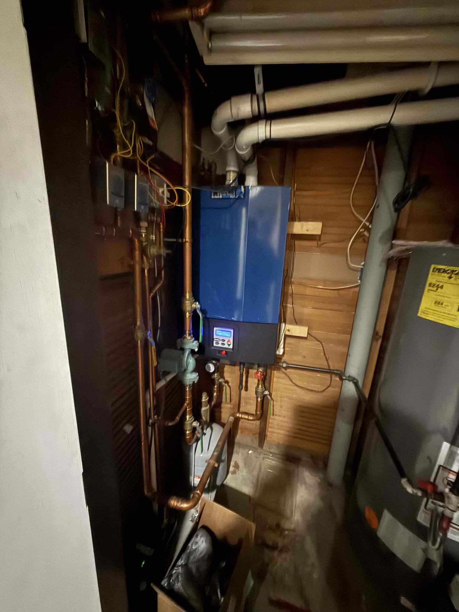 Arrived on site and installed blower motor for boiler tested all work and everything appears to be in working order and there appears to be no leaks. Collected payment 