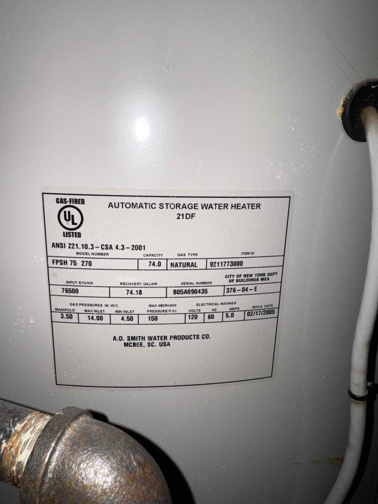 Arrived on site customer stated that they have a 20 year old water heater that they are looking to preemptively replace before a leak occurs. Gave options on 75 gal gas power vent water heater vs. 50 gal powervent with tank booster. Customer would like to get another estimate before making a decision but will be making a decision in the next couple days.
