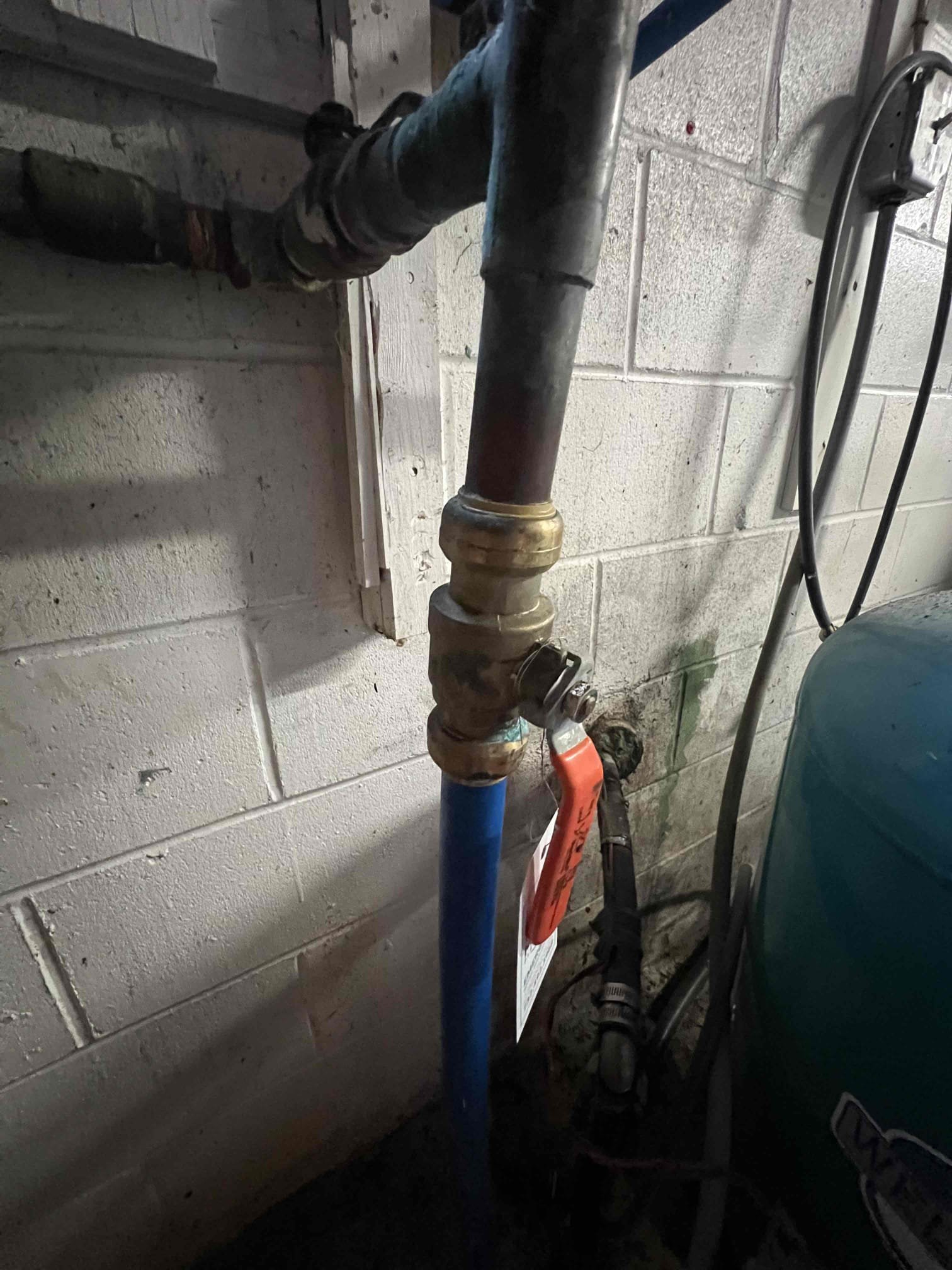 Arrived on site to perform plumbing inspection. Client is on a well and has high acidity. Client has multiple valve in the basement that are either really corroded or are sharkbite valve. Client also has a dripping valve underneath the kitchen sink that shuts off both hot side for the fauacet and for the dishwasher. Upstairs underneath the master bath sink has 2 improper tee fittings that I recommend get replaced. 