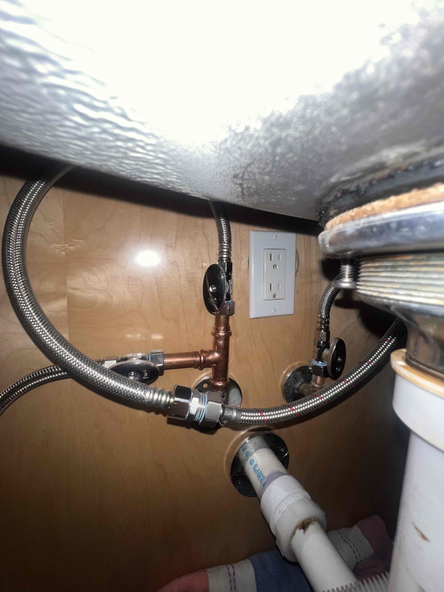 Arrived on site client stated she would like for us to install her kitchen faucet. Upon inspection I checked to see if the valves worked underneath and only the hot side was not holding. Client would like to just change all 3 valves underneath since we are changing one. Turned off water to the home and changed both hot and cold valves for faucet as well as the dishwasher valve as a courtesy. Turned water back on and installed kitchen faucet . Checked for leaks and there are no leaks at this time.