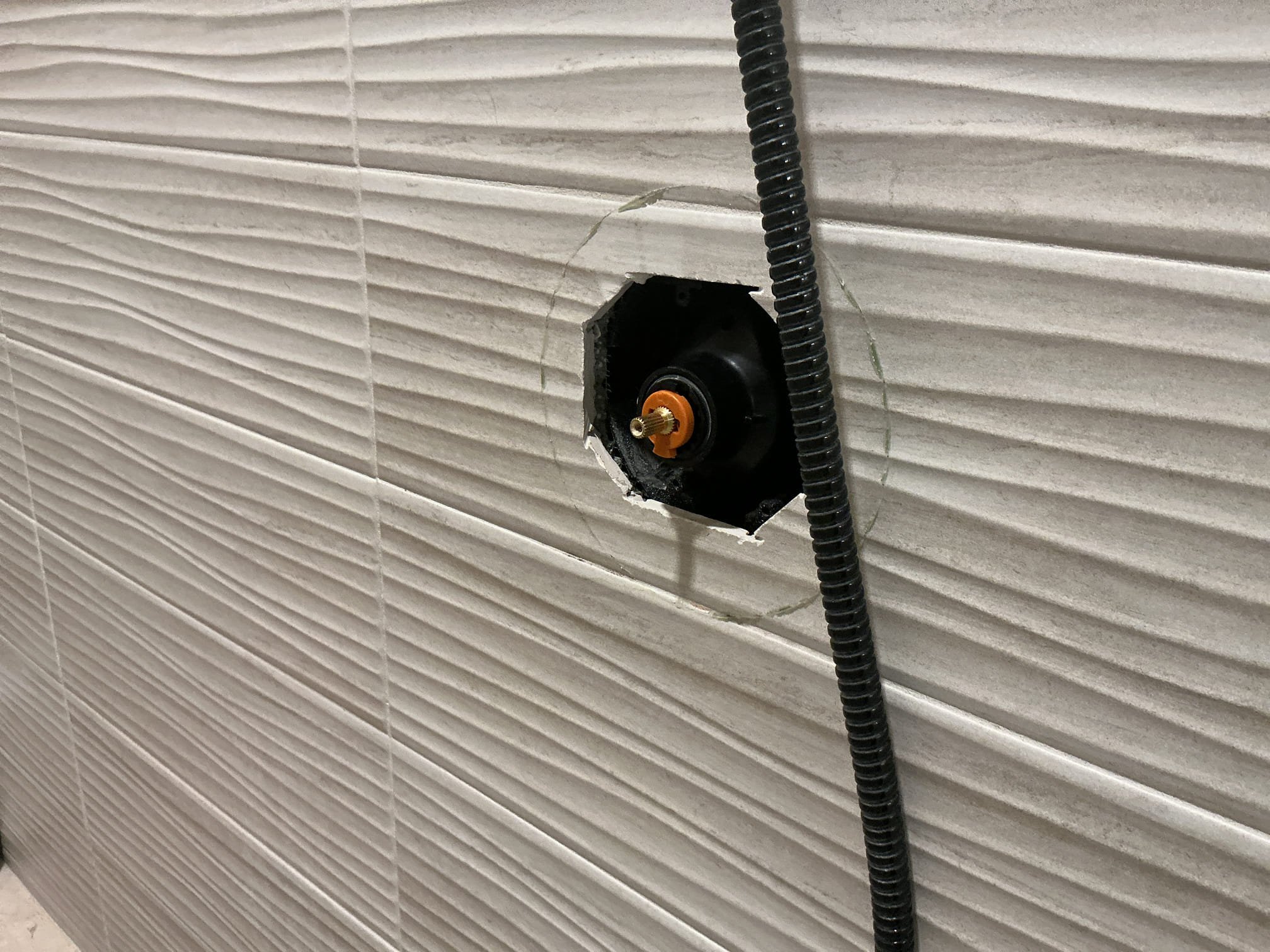 Arrived to the home, customer states that there existing Kohler shower valve is constantly dripping water and will not stop. I diagnosed this issue as a failed shower cartridge. I provided options to the client and they would like to go through with replacement of the cartridge.

Turned off water to the shower valve using the mana lock system in the basement.
Disconnected trim and removed shower cartridge.
Cleaned valve body of debris.
Supplied and installed new Kohler shower cartridge.
Secured cartridge to the shower valve.
Set high limit setting and secured my connection.
Turned water back on to shower valve and checked for leaks.
There are no leaks at this time.
Reinstalled shower trim as well.