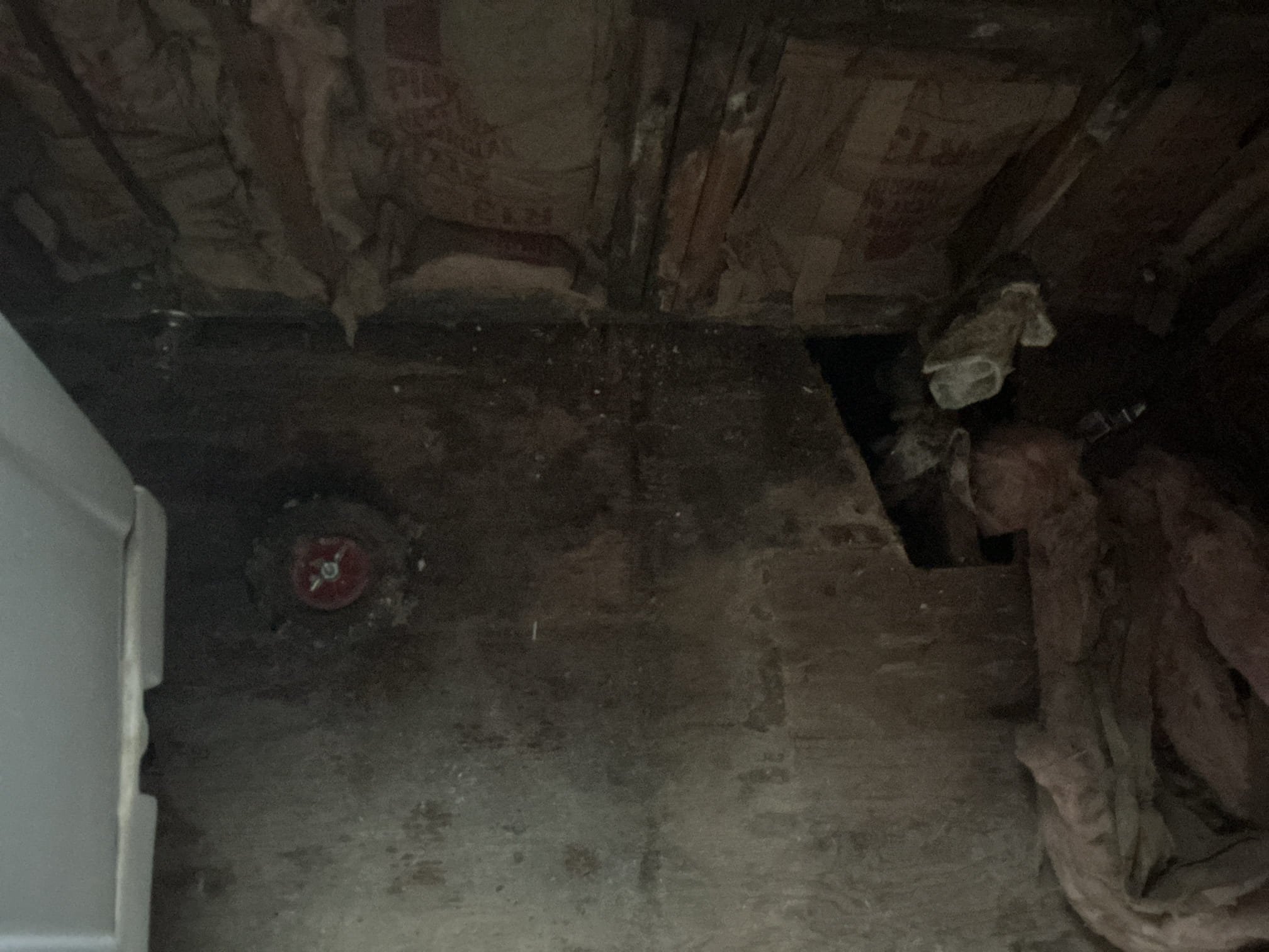 Arrived to the home, the upstairs bathroom group had leaked causing a lot of water damage which needed to remediated. The entire bathroom group is gutted down to the studs at this time. Client has requested two quotes, one being all customer supplied fixtures, other is fixtures provided by MyGuy Plumbing. There is a shower pan onsite,and client would like to purchase their own vanity as well. No 59$