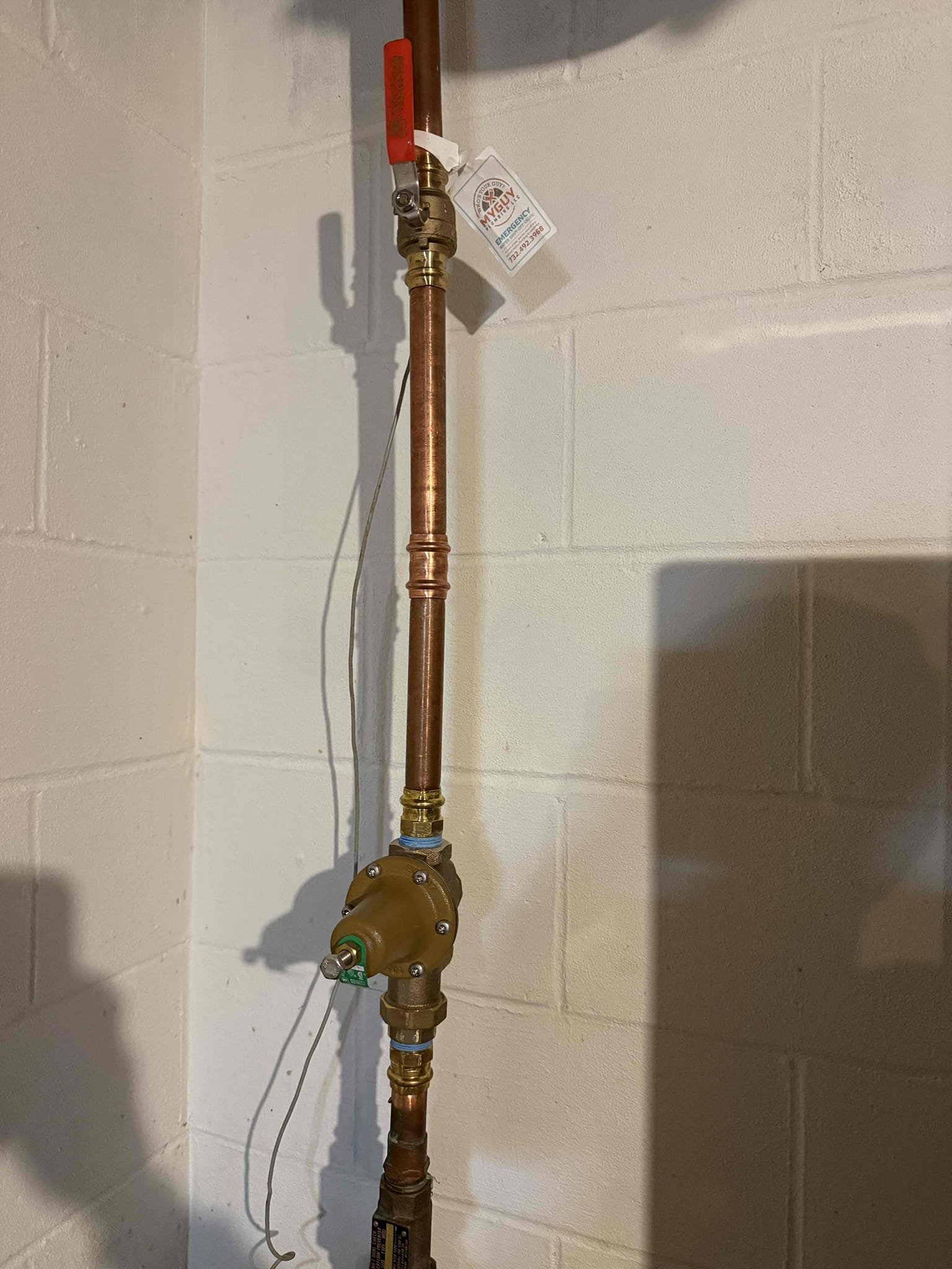 Today we arrived on site to complete work. After MyGuy plumbing installed water heater, new prv, and expansion tank and completed pipe repair, MyGuy plumbing set the pressure to 60 psi and tested all work for any leaks or issues. At this time there are no leaks found, when we were testing we noticed that in the upstairs bathroom, their is something stuck in the shower valve, MyGuy plumbing presented options to replace shower valve, MyGuy plumbing will be returning Friday to replace shower valve. 