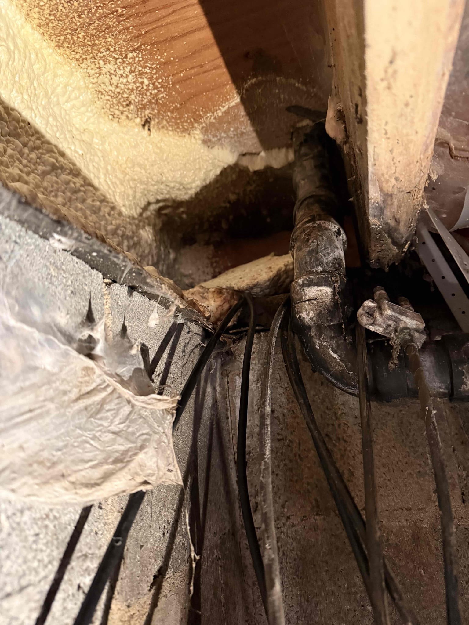 Arrived on site customer stated that they had a leak in their crawlspace. After inspecting we found that the drain line for the kitchen sink is leaking, to access pipe MyGuy plumbing will have to cut option a section of Sheetrock to access drain pipe and repipe into the crawlspace, while inspecting we also found that the nut for the faucet is cracked, and the shutoff valves for the faucet do not work, MyGuy plumbing gave customer options to repair all issues. Customer will call us when they are ready to move forward with an estimate. 