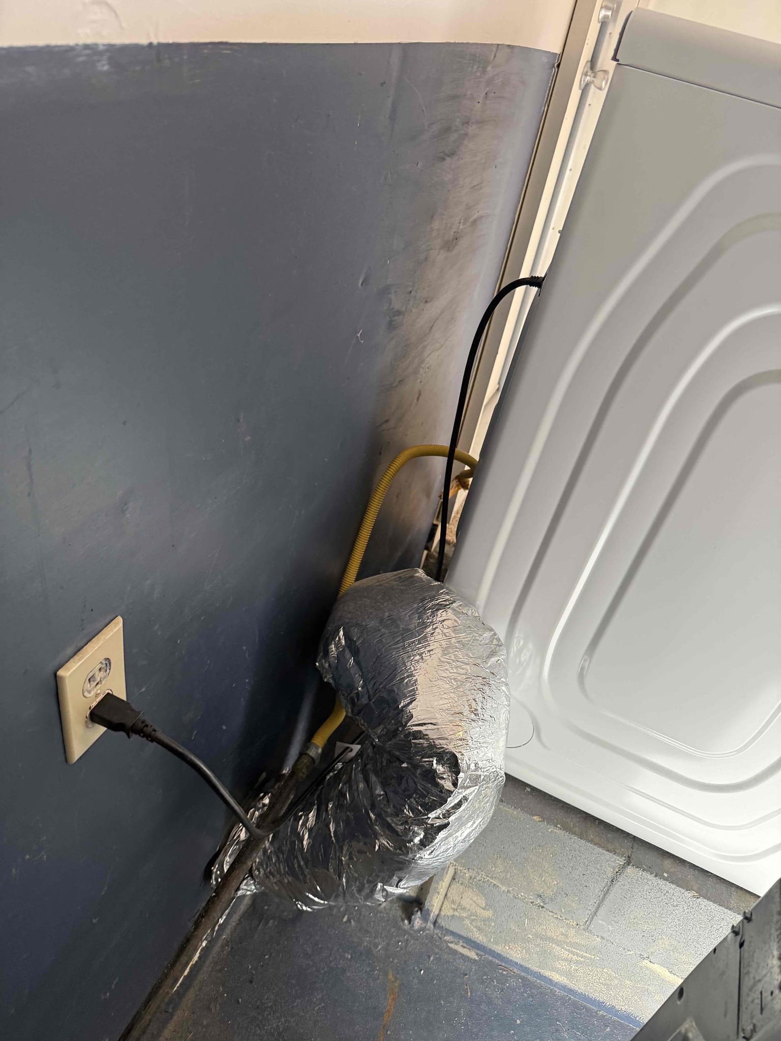 Today we installed a new gas shutoff for the dryer. After all work was completed. MyGuy plumbing turned the gas on and tested for leaks. At this time their are no leaks found everything is working as should.