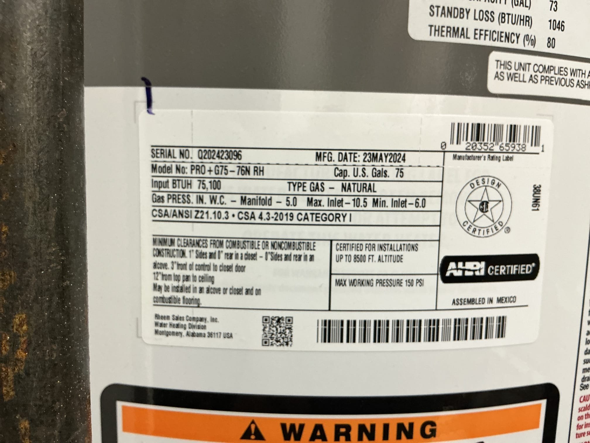 Arrived to the home, for no hot water, existing water heater is not even 1 year old. I first attempted to light the water heater and I was able to do so, but I discovered that the burner assembly was not engaged properly on the anchor, resulting in a huge flame in the chamber. Also the flame was not heating the tank properly resulting in the water heater not being efficient. I provided options to replace the door and pilot assembly. With the new parts in, I was able to get the water heater to light but then it slowly goes out. I next discovered that the gas valve stops producing gas when it is on. I also need to replace the gas valve at this time. Due to the holiday, no supply house is open at this time. We have squeezed our client on the schedule for this Friday morning first to replace the gas valve.