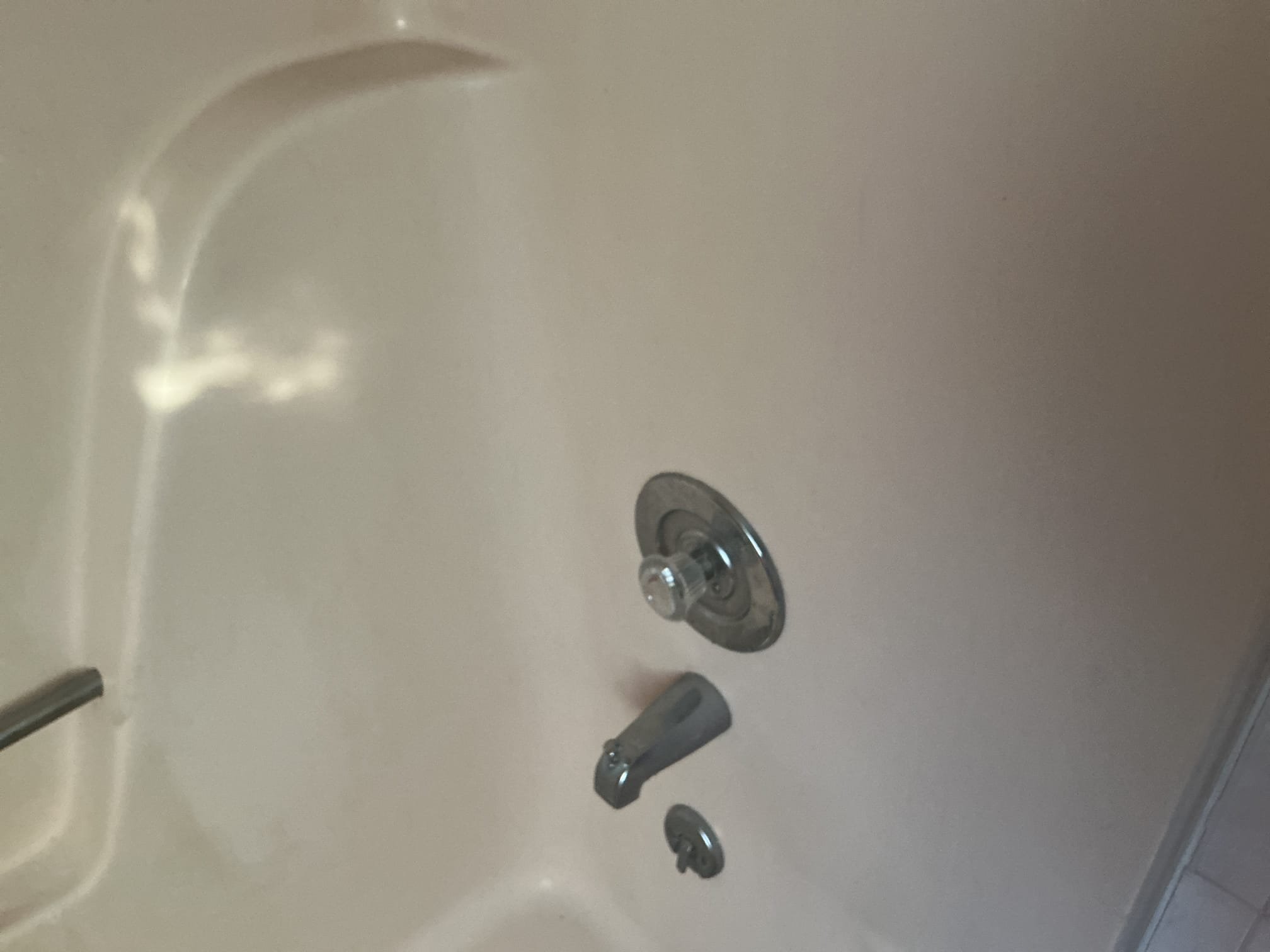 We had recently replaced the existing water heater for the client, since the time of that install the client stated a weird sound coming from the Moen shower valve whenever you turn the dial to the hot side. The tech on site had attempted to replace the shower cartridge for the client after the water heater was installed, and there is still very poor pressure from the hot side only and the shower valve is making a weird noise. I arrived on site and first wanted to make sure the issue of the shower valve. I first replaced the shower cartridge for the client and the is still not pressure and it is still making a weird noise. My theory was there is debris stuck in the shower valve causing the reduction in pressure and the sound. I advised to the client, before I replace the valve to let me flush the system. I removed the shower cartridge and placed the shower curtain of the tub to prevent the water from leaking outside the tub. I turned on the water to the home for 10 seconds and the went