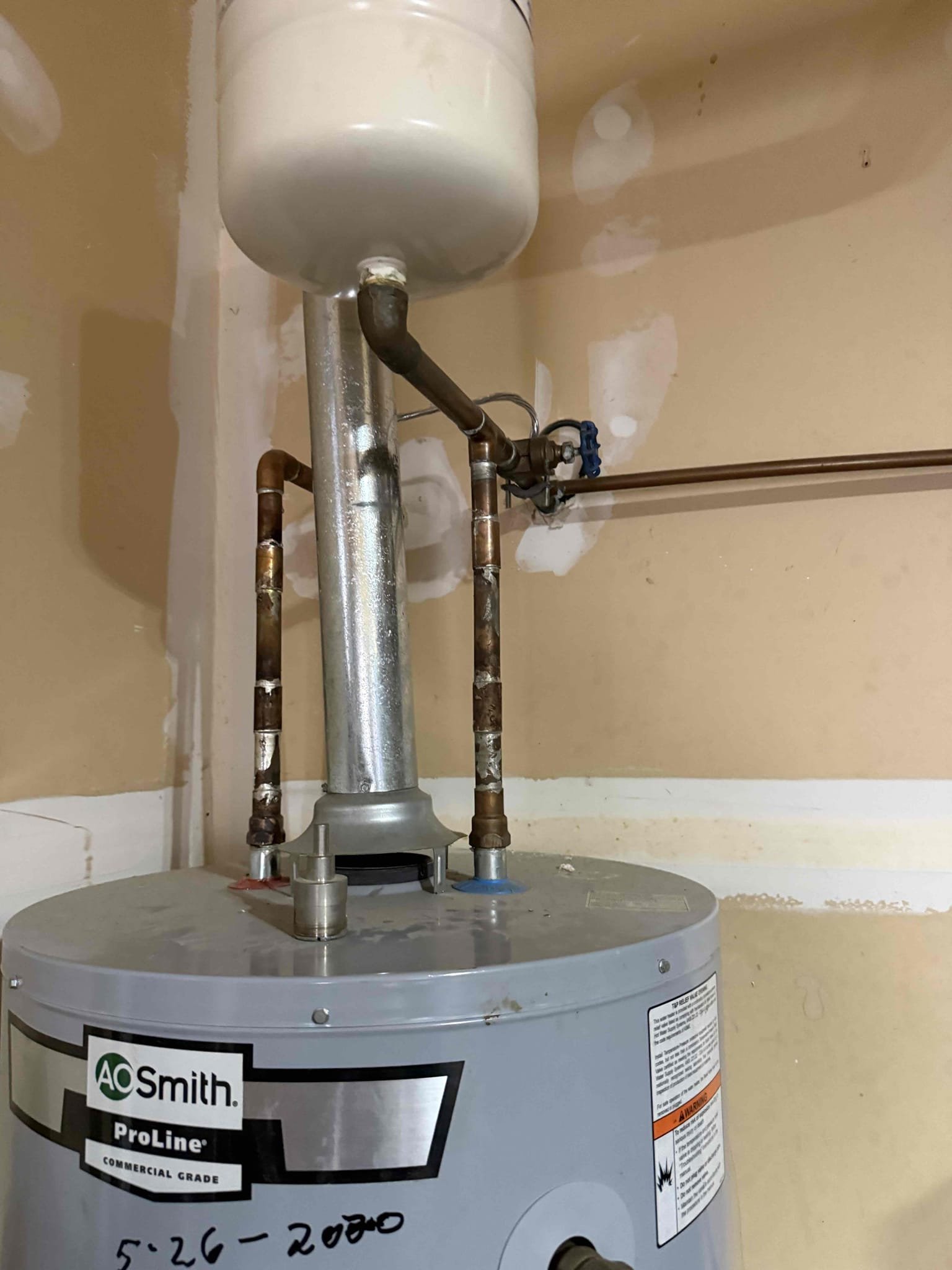 We will be returning on Friday to complete 2 partial rebuilds, customer supplied faucet, customer supplied garbage disposal, expansion tank, new ball valve, new flu for water heater with membership. 