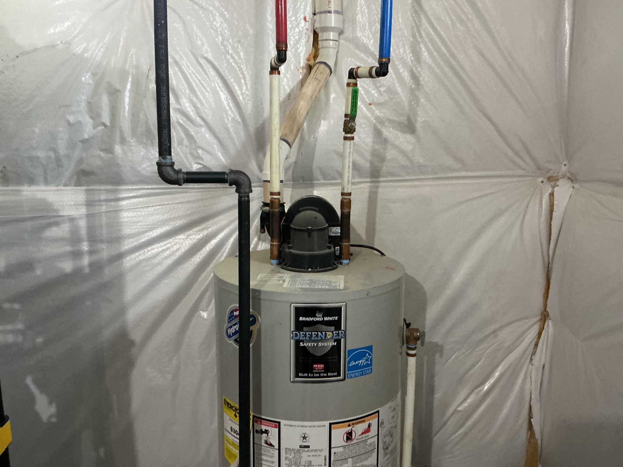 Arrived back to the home to complete the work.

Cut out and removed foam core exhaust pipe for water heater.
Supplied and installed new solid core pvc pipe and fittings for the exhaust.
Secured all my connections.
There are no leaks at this time.

Repiped water line on top of water heater.
Supplied and installed new brass, copper, pipe and fittings on top of water heater.
Supplied and installed new expansion tank, temp and pressure relief valve, and ball valve.
Secured all my connections and fill system to check for leaks.
There are no leaks at this time.
Installed new bonding wire as well.

*Installed ball valve for existing sump pump as a one time curtesy.

*After new ball valve for pump was installed, trying to turn on sump pump and the existing pump has failed.

Supplied and installed new 1/3 HP sump pump for client as well.


*Client is now a member.