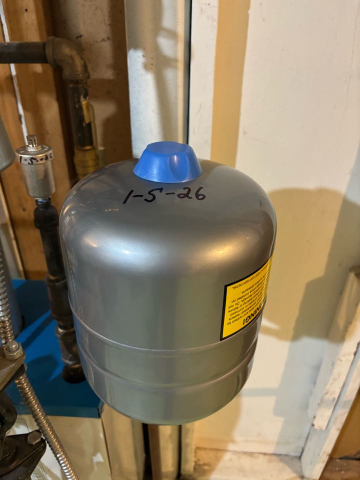 Replaced expansion tank, relief valve, and PRV on boiler system. Beachwood, NJ 08722