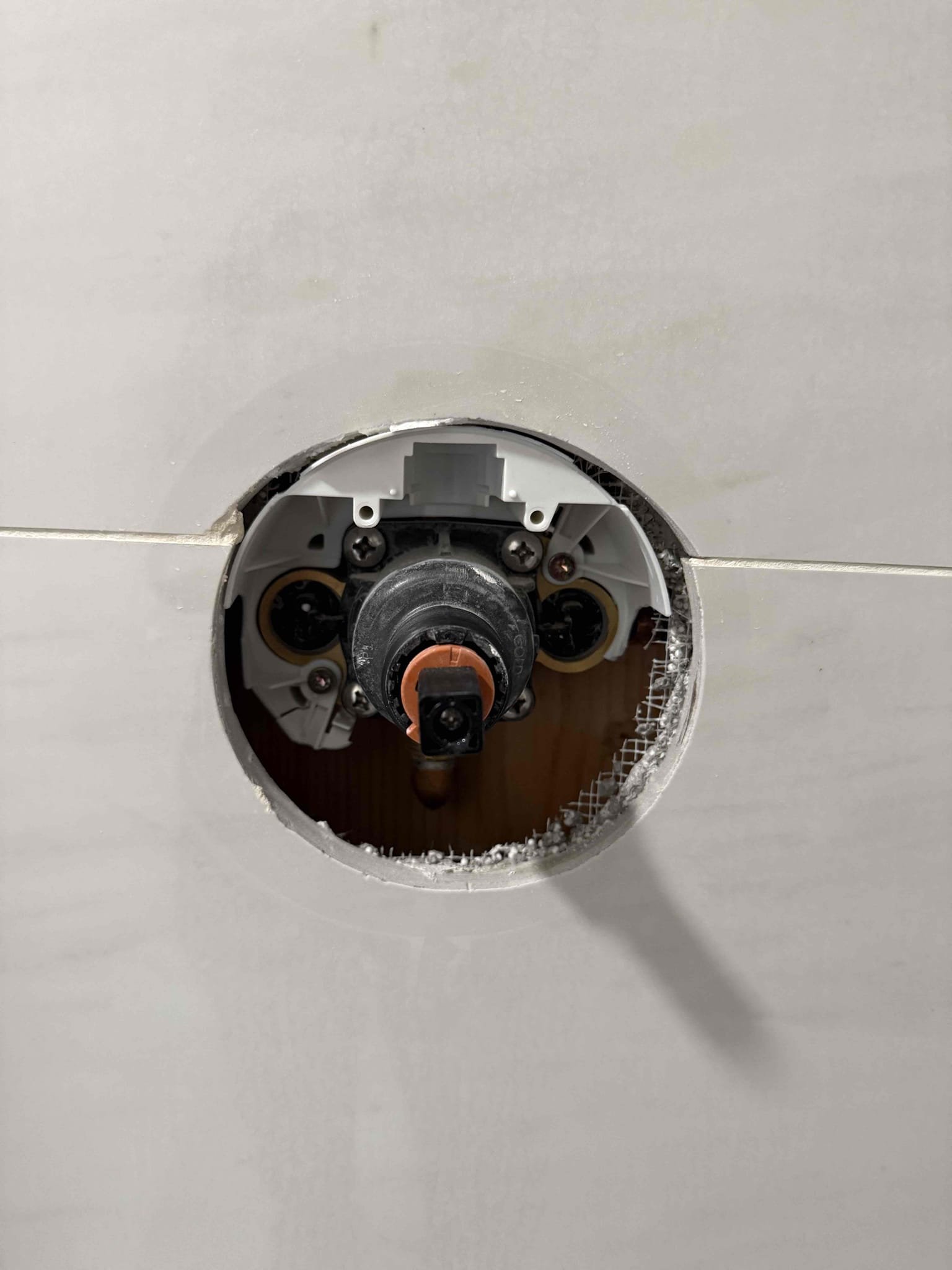 Customer stated  that they would like their shower trim replaced. After inspecting we found that the trim that the customer had bought is not compatible with the shower valve the customer has now, customer needs Kohler TONE RIGHT TEMP SHOWER KIT in modern brass. Once customer gets the right trim. Customer will call MyGuy to get back on the schedule.