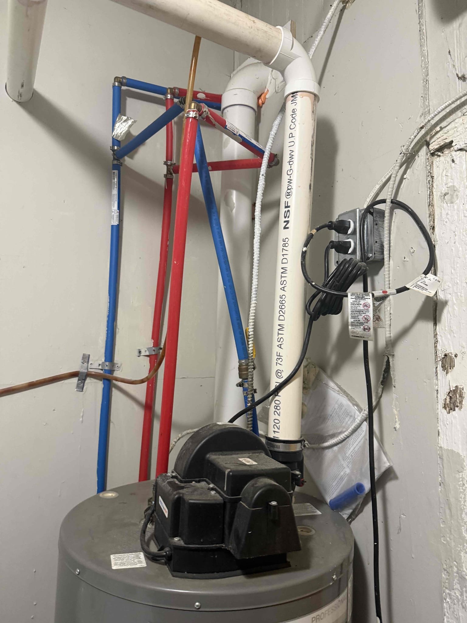 Arrived on site customer stated  that they had no hot water and that they had no hot water. After inspecting we found that the switch on the unit was off. MyGuy turned switch back on and unit fired up. The condensate is constantly going off. It is attached to the furnace. Home owner should contact HVAC company to take care of issue.