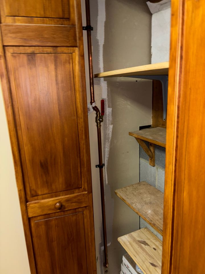 Moved main waterline away from electrical panel, to bring house up to code. Freehold, NJ 07728