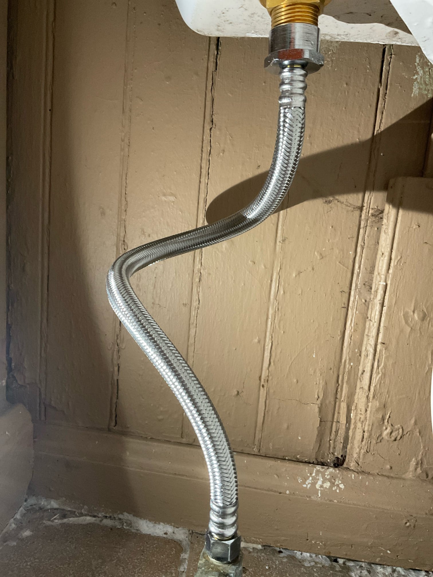 Arrived on site client stated her toilet would not stop running. Client stated she just wants new guts in the tank and does not want a new toilet today. Turned water off to the toilet and replaced the flapper, fill valve, and supply line. Turned the water back on to the toilet and tested for leaks. Put blue dye tabs in the tank and there are no leaks from the tank to the bowl.