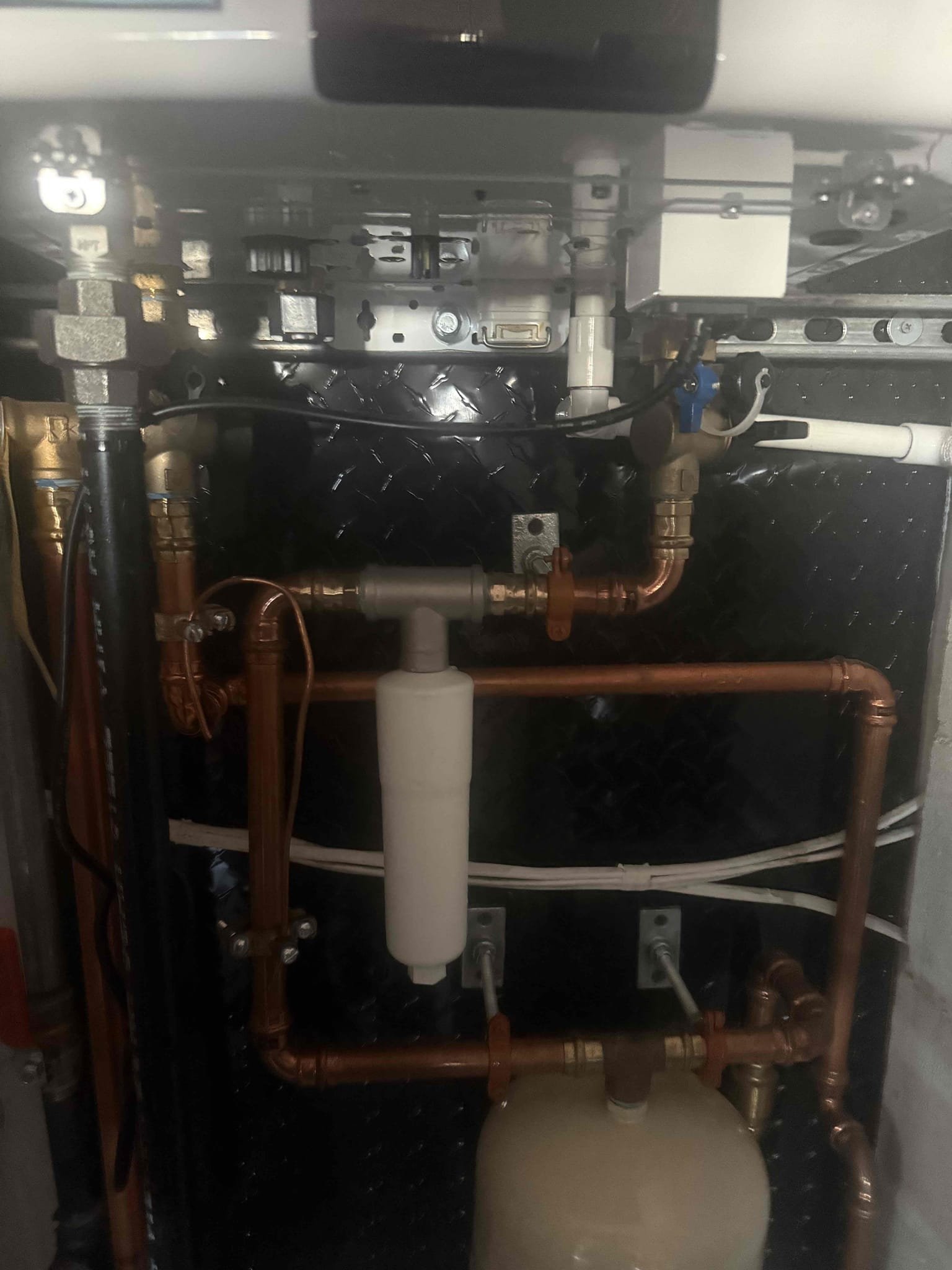 Arrived on site customer stated that they would like their tankless serviced. After inspecting. MyGuy plumbing wrote up estimates to replace aqua pure filter and service unit. After all work was completed, MyGuy pluming turned water back on to Navien and tested for leaks. At this time their are no leaks found everything is working as should.