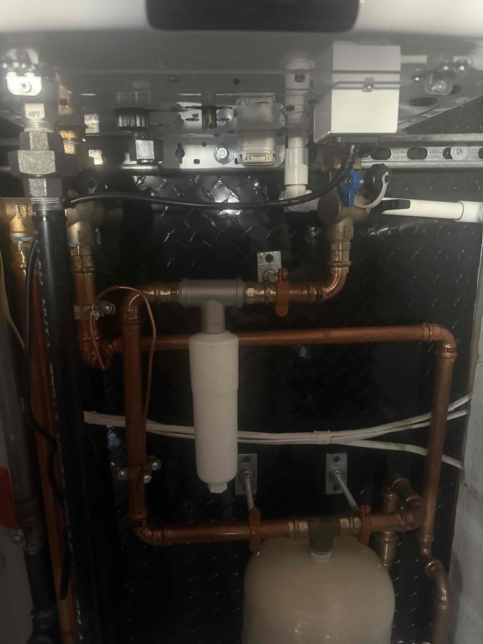 Arrived on site customer stated that they would like their tankless serviced. After inspecting. MyGuy plumbing wrote up estimates to replace aqua pure filter and service unit. After all work was completed, MyGuy pluming turned water back on to Navien and tested for leaks. At this time their are no leaks found everything is working as should.