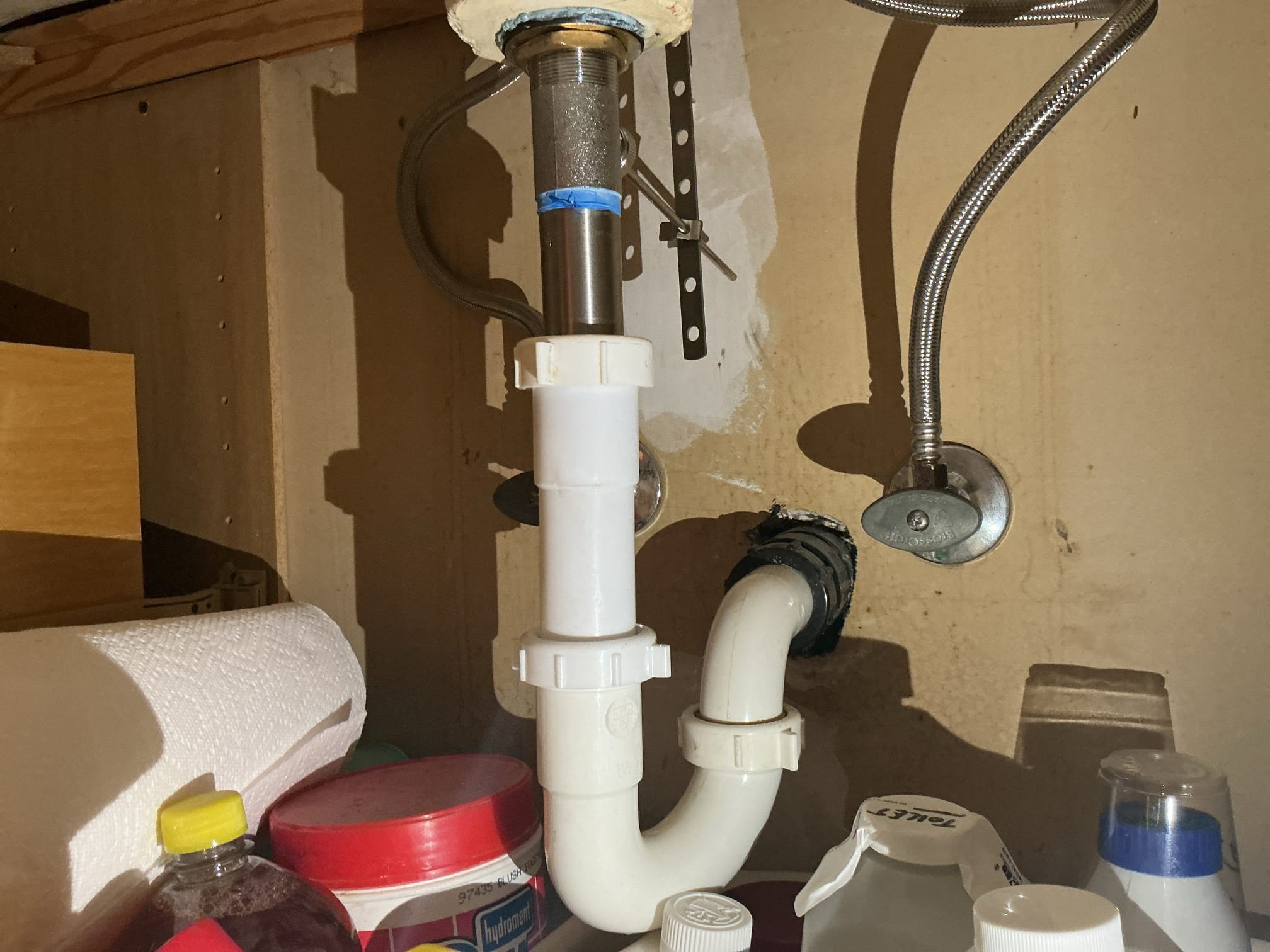 Hardness 5
PH 7.2
Chlorine 1.0 ppm

Arrived to the home, customer states their existing lav faucet has a constant drip and will not stop. I diagnosed this as failing cartridges. Existing faucet was very old and replacement over repair was recommended. Client would like to have a faucet installed by MyGuy Plumbing.

Disconnected and removed existing faucet and pop up assembly.
Cleaned surface of vanity.
Supplied and installed new Moen Two handle lav faucet, new pop up assembly, and supply lines.
Secured all my connections and pressure tested the sink many times to check for leaks.
There are no leaks at this time.