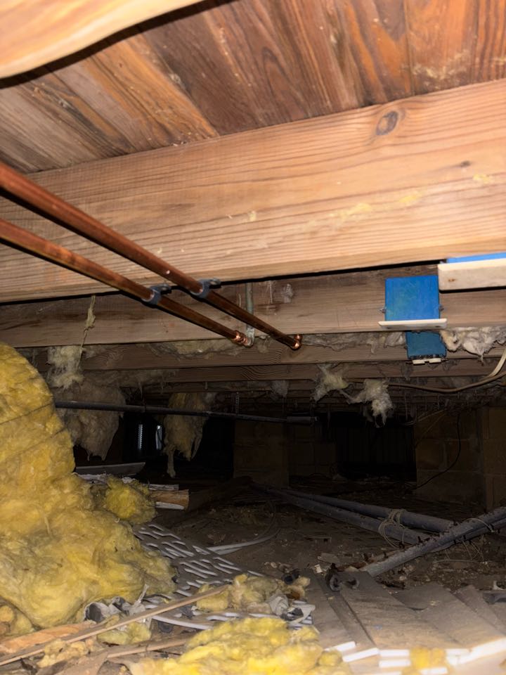 Repipe crawl space with copper pipe. Seaside Park, NJ 08752