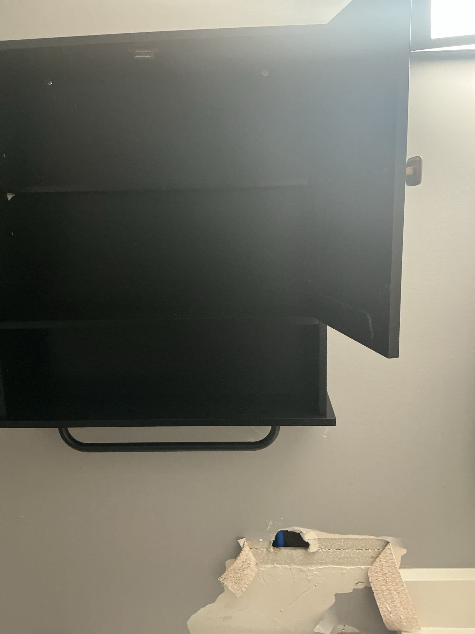 Hardness 5
PH 8.0
Chlorine 1.0ppm
Pressure 60psi

Arrived to the home, client states they were going to hang up shelving in their bathroom above the toilet and they hit a water line in the wall resulting in a leak, water is currently off to the home. I provided options and client would like to go through with the repair.

Demo small portion of Sheetrock.
Exposed broken water line.
Cut out pinhole leak.
Supplied and installed new fittings.
Secur3 my connections and turned the water back on to the home to check for leaks.
There are no leaks at this time.