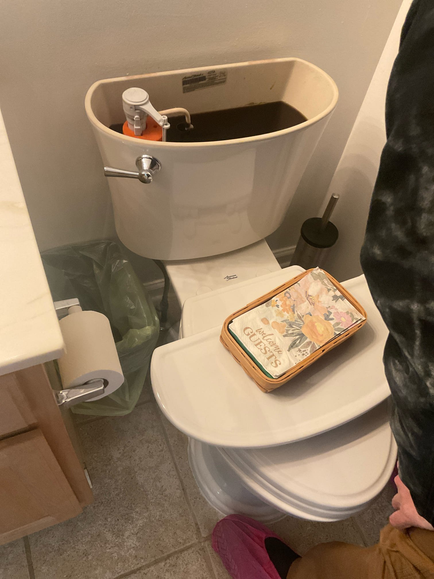 Arrived on site client stated there was a noise when flushing the toilets. Upon inspection we did not hear the noise at first but one of the shutoff valves for the toilet was leaking so today we replaced a leaking toilet valve. When we were done we turned the water back on and that’s when we heard the noise. The noise appeared to be coming from the Prv and there is a leaking ball valve that only leaks when turned either on or off. Client will hold off on the Prv or ball valve for now.