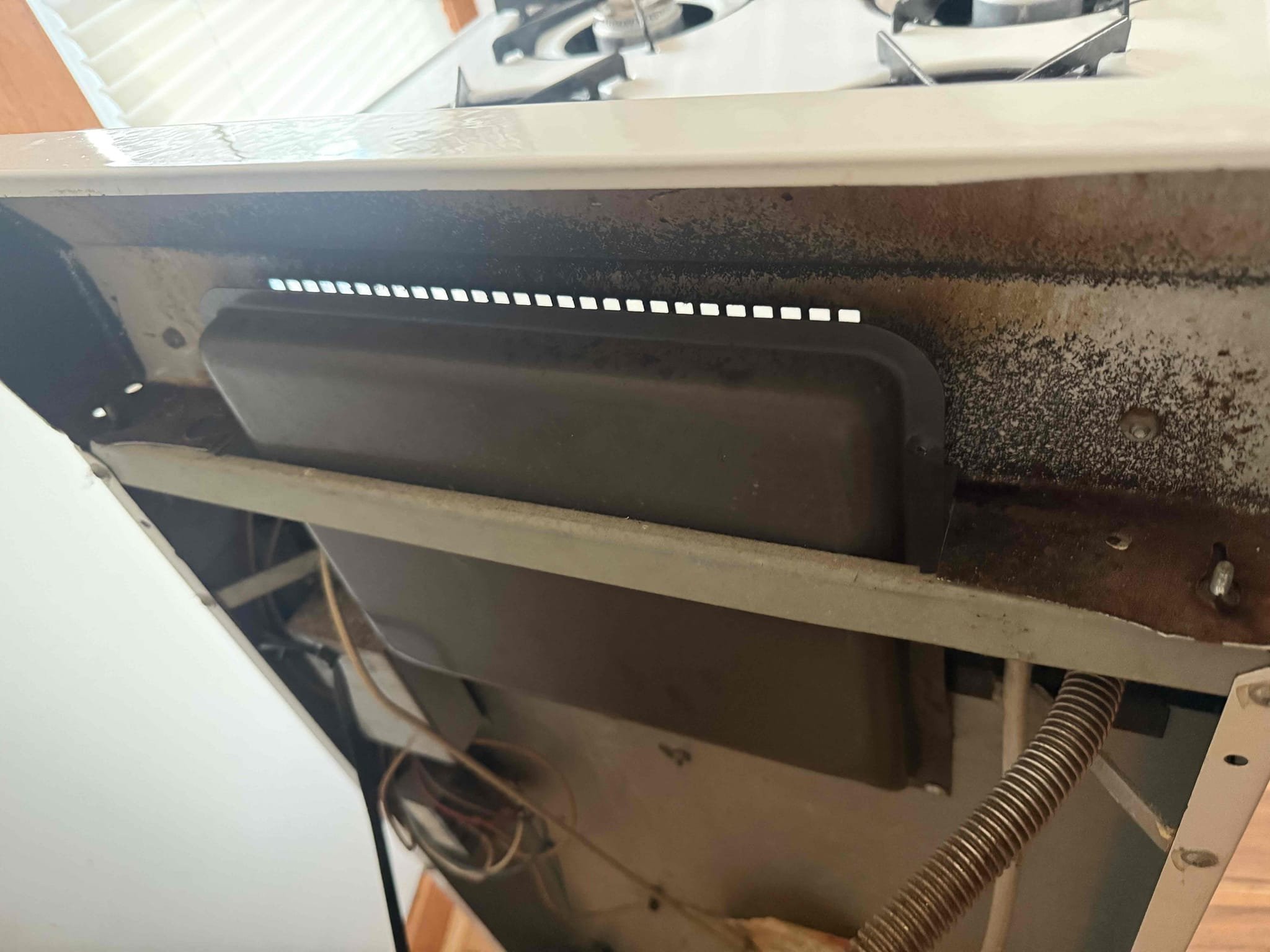 Arrives back to home for no hot water. Before arrival found that the reason for no hot water was a problem with the electrical ran. Also tenant said stove got very hot and she was concerned. I went and checked all components off stove, lit each burner and oven. Stove is heating as it should and oven operates and thermostat shut off when it gets to heat desired. Stove is old and vents through the top. It is normal for it to get hot as it is. Wallpaper behind stove is discolored from the heat over time and customer states that this has been pointed out by tenant way before we were here for any work. I left about an inch gap between wall and back of stove for peace of mind. There is hot water to all fixtures. Removed both panels and is set to hot (120) on both. No leaks, no concerns.