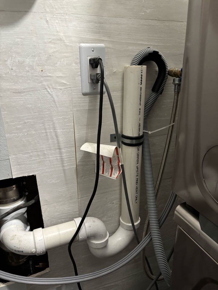 Installed new laundry machine stand pipe. Barnegat, NJ 08005