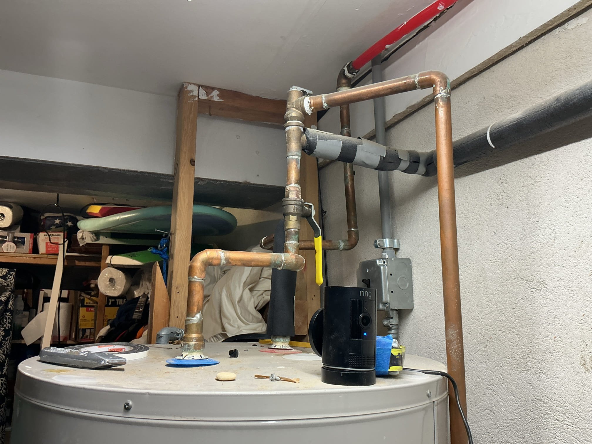 Arrived to the home, client lives in an HOA and they are requiring to have the water heater for the unit relocated to the apartment and out of the utility closet on the first floor. I will be sending estimates for the work by tomorrow afternoon. No 59$