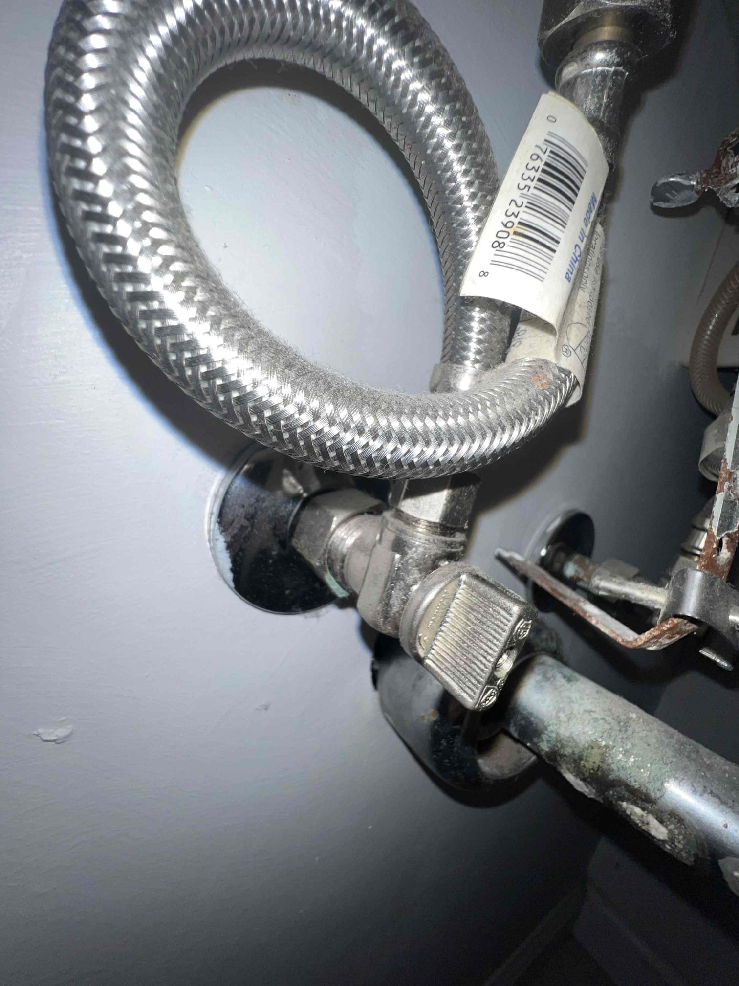 Arrived on site to perform plumbing inspection. Upon inpection we found 2 leaking shutoff valves in the home. There is one leaking valve for the dishwasher and client has a brass dishwasher tailpiece I recommend to get replaced. There is also a leaking valve on the hot side in the hallway bath under the lav sink. Client has a tankless water heater that has not been flushed yet. Today we flushed the tankless water heater.