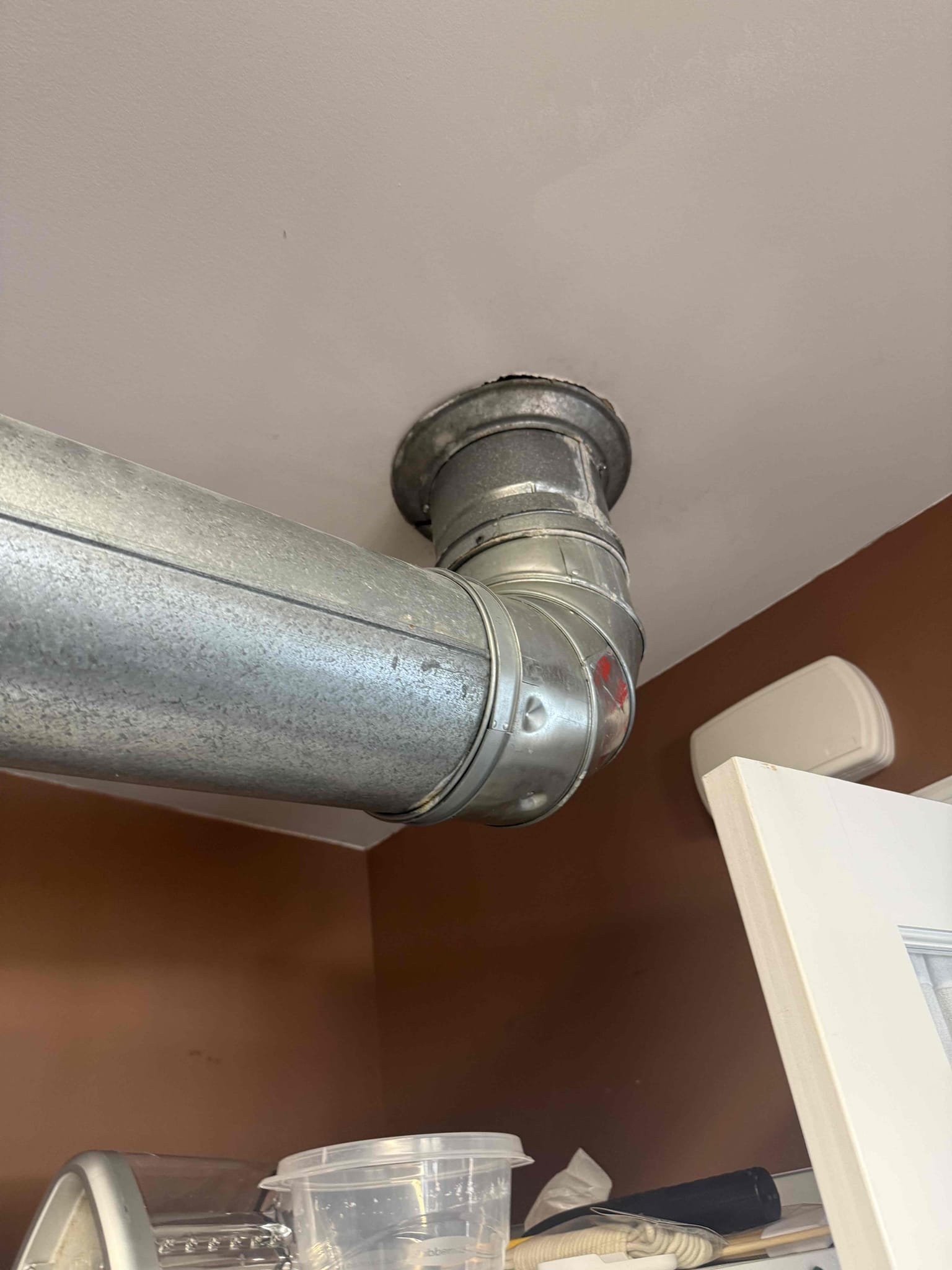 Arrived on site customer stated that they had a leak on their flu pipe, after inspecting we informed the customer that due to the cold weather outside, and the boiler exhausting the leak could be due to condensation, we also advised customer to have a roofer come out and assess the roof cap.