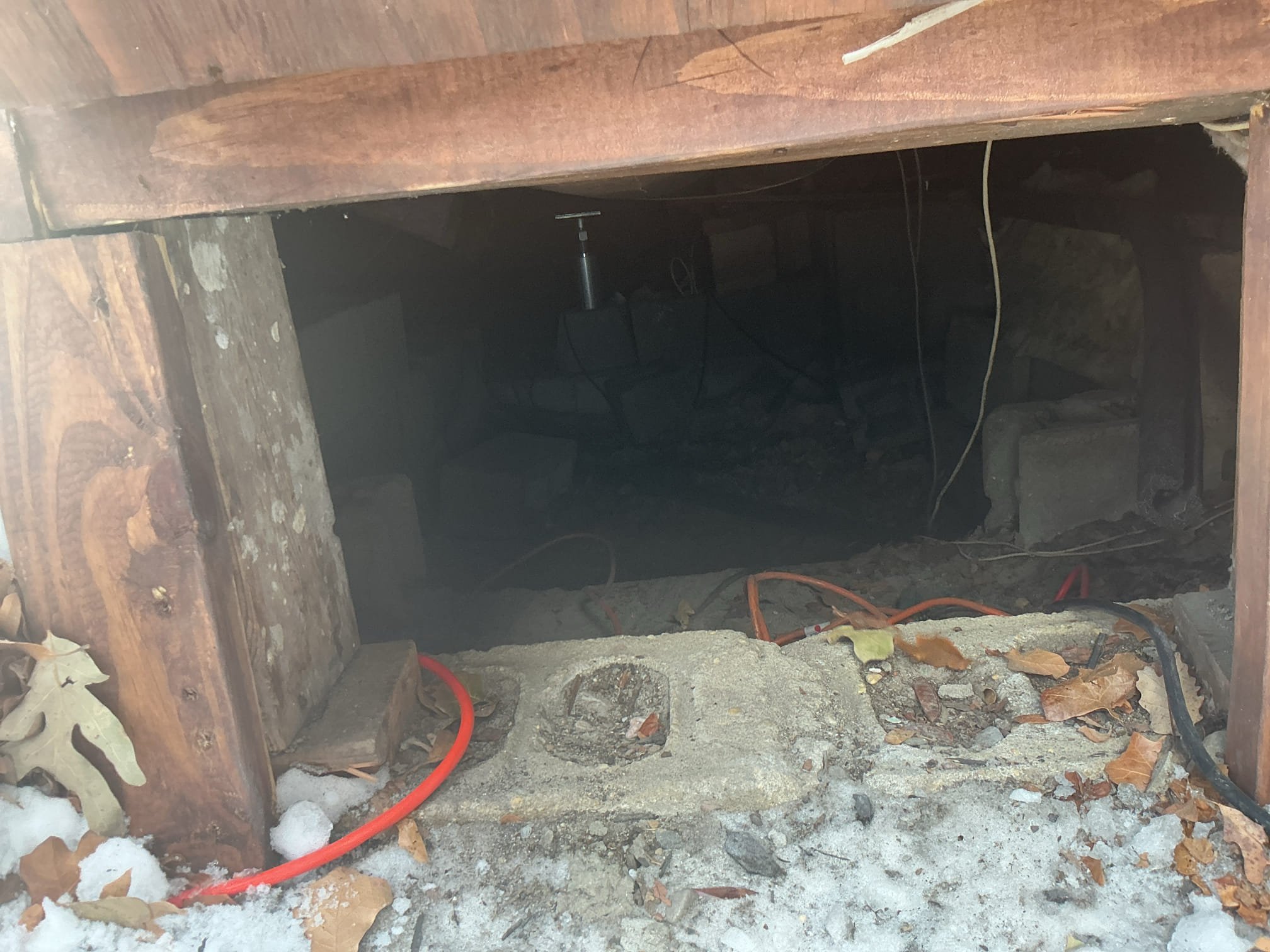 Arrived to the home, water is off to the home upon arrival, client had turned off the water to stop a leaking gate valve in the crawlspace for the existing hose Bibb. The leak is coming from the bonnet being loose, I advised to the client that I can attempt to tighten the bonnet but I can not provide any warranty and replacement off the shut off valve is highly recommended. The crawlspace is very small inside and getting into, I had tighten the bonnet for the client at this time and it appears the leak has stopped. I will leave the client an estimate to replace the shut off valve, if client calls us back to replace the valve I will credit today’s diagnostic fee towards that cost. Lastly, a smaller tech is needed to perform the repair and replacement due to the extremely tight opening.