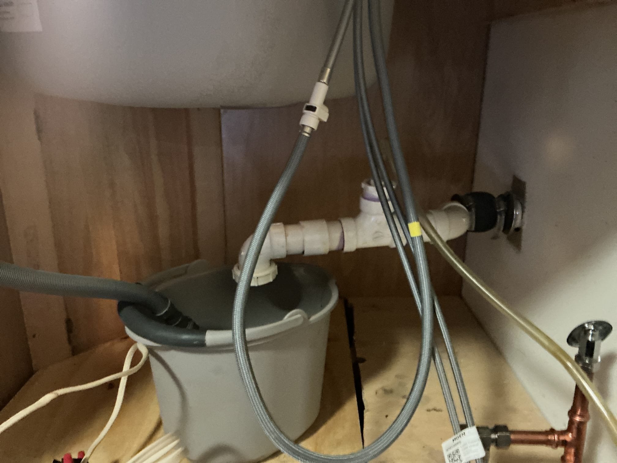 We had a pr-tech out prior to us arriving who needed an additional opinion.  Senior tech arrived and discovered that the drainage needed to reconfigure and the condensate for the furnace discharge ties into the kitchen drain with no back water valve. Client has stated the condensate has been like this for 15years once the furnace was replaced and they have never had issues. I did discover a way to tie the condensate into the main building drain properly. For today, the client would like us just to reconfigure the drainage so they can at least use the sink. Client is fully aware that the set up is not code and MyGuy Plumbing is not responsible for if the sewer line backs up and causes any issues. I will leave a quote to reroute the condensate drain correctly in the basement, I will give a credit from today towards that service.