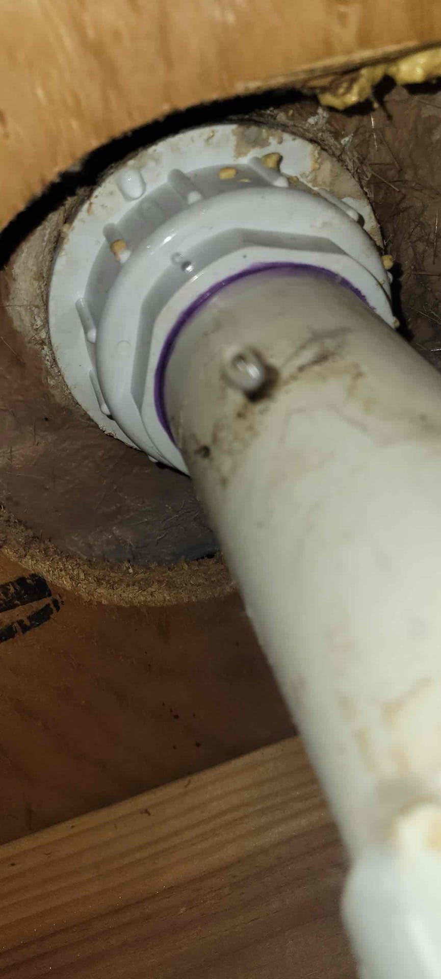 Cut Sheetrock to access the drain.
Cut out and removed existing shower strainer from the stall.
Cleaned flange of enclosure.
Supplied and installed new 2 in shower strainer.
Applied sealant and secured my connections.
Adapted to existing trap using a no hub coupling.
Secured those connections and turned the shower on both hot and cold water to check for leaks.
There are no leaks at this time.