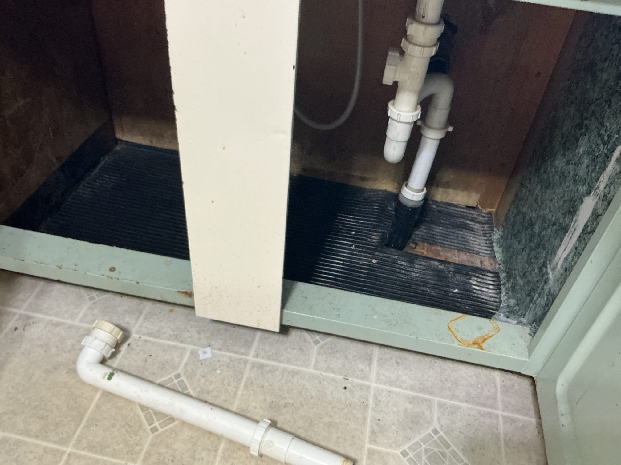 Arrived to the home, client has a double bowl sink that the tubular got clogged and the arm fell due to the weight of the clog, there is low and S trap due to the drain bing floor roughed. I advised to the client to have me hard pipe the drain and add a studor vent. After providing multiple options to the client, they would like us just to reinstall the tubular arm and support it some way. I advise to the client that I will due that but i can not provide any warranty for today due to the drain not being legal, and the reinstallation of the existing parts. I supported the pipe and pressure tested the sink to check for leaks. There are no leaks at this time. Client is aware that MyGuy plumbing can not provide any warranty for today.