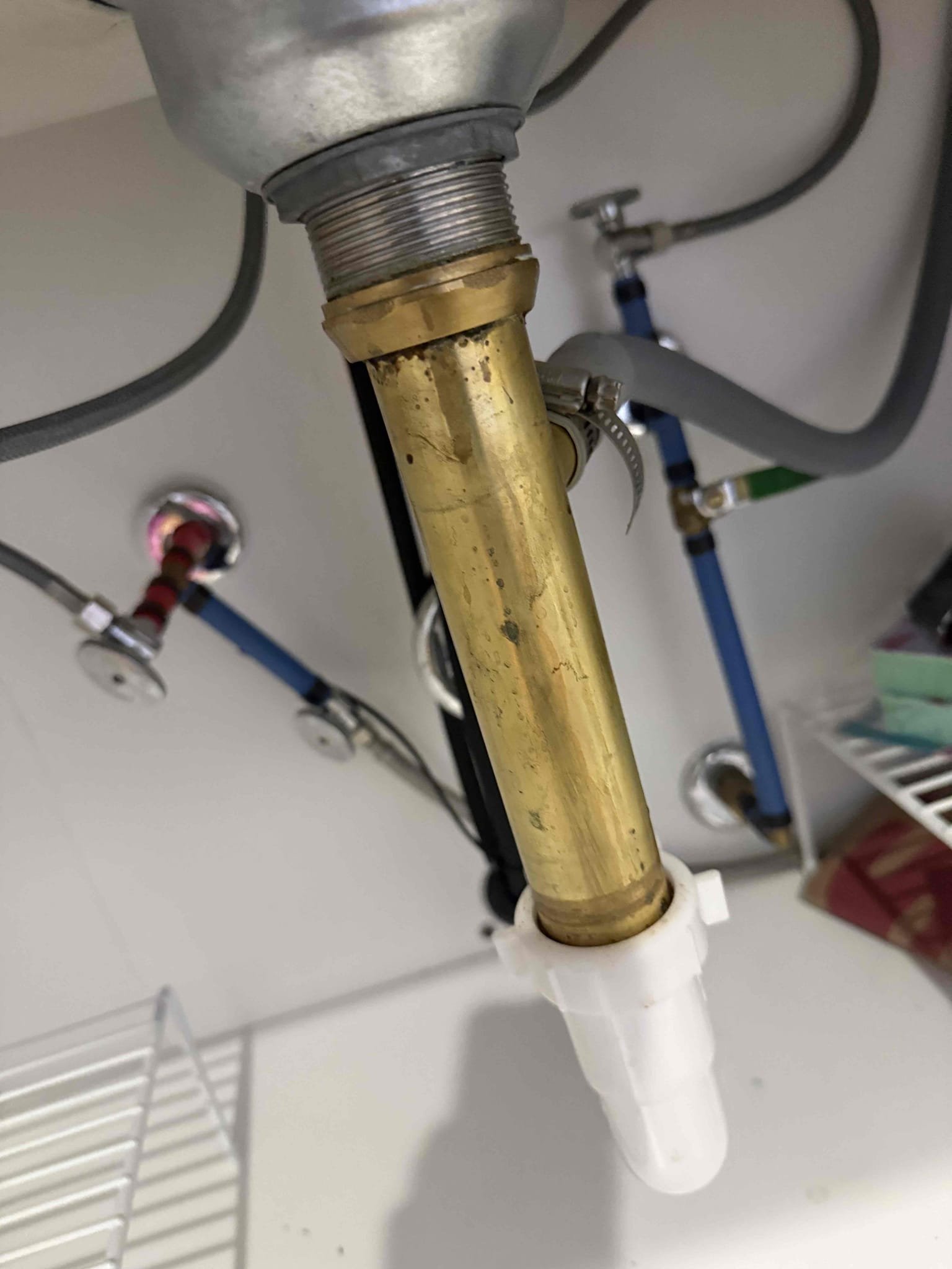 Arrived to home for frozen pipe. Upon inspection found that only the hot side on kitchen faucet was frozen. Customer had water off to home. I turned everything in home off and turned water on. There are no slab leaks. After turning water on there was no freeze. Customer stated that this has happened multiple times before. It is the only line on outside wall. While under sink I noticed brass dishwasher tailpiece that was thin. Recommend replacement. Collected 59 and will credit