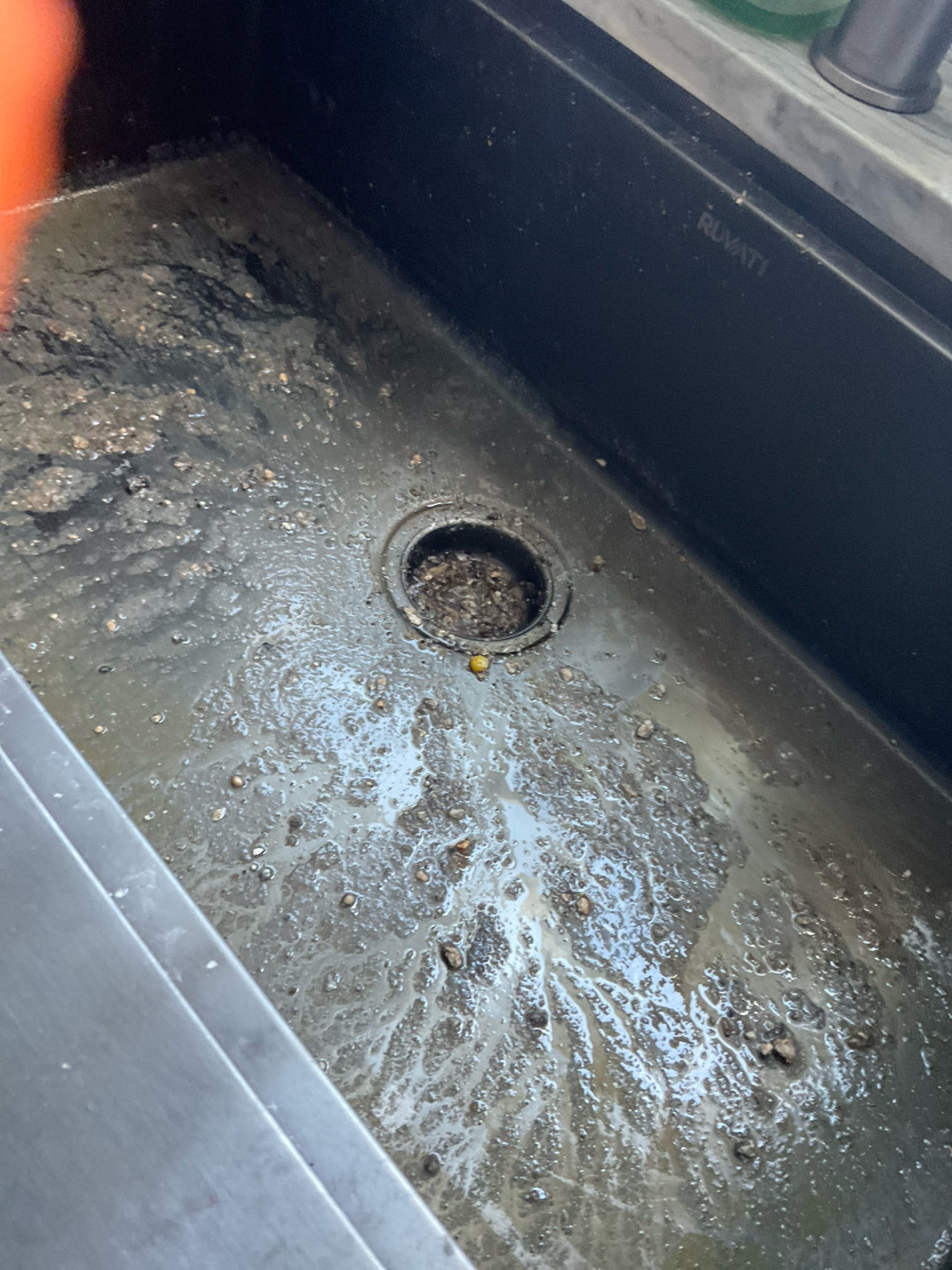 Arrived on site client stated when they used the upstairs bathroom it came out of the kitchen sink. Both kitchen sink and upstairs bathroom appear to be tied together so today I offered to hydro jet the kitchen sink and remove all shark bites fittings under the kitchen sink. Client would like to just hydro jet the kitchen sink today. After jetting I tested by filling up the sink with hot water multiple times. The kitchen sink is now draining as it should.