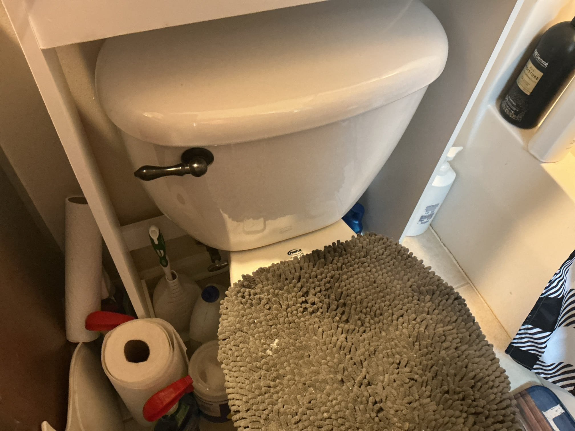 Arrived to the home, client has an existing PorFlo toilet that is leaking and constantly running. I removed the flapper and discovered it was very pitted, also the spun gasket is in very bad shape, I advised to the client that replacement is highly recommended but I could also do a complete rebuild for the toilet. I provided options and the client would like to purchased their own toilet and have us come back and install it for them. If client calls us back I will credit today’s diagnostic fee towards the cost of the replacement. Client is aware that if the flange needs to be repaired, that service will come at an additional cost.