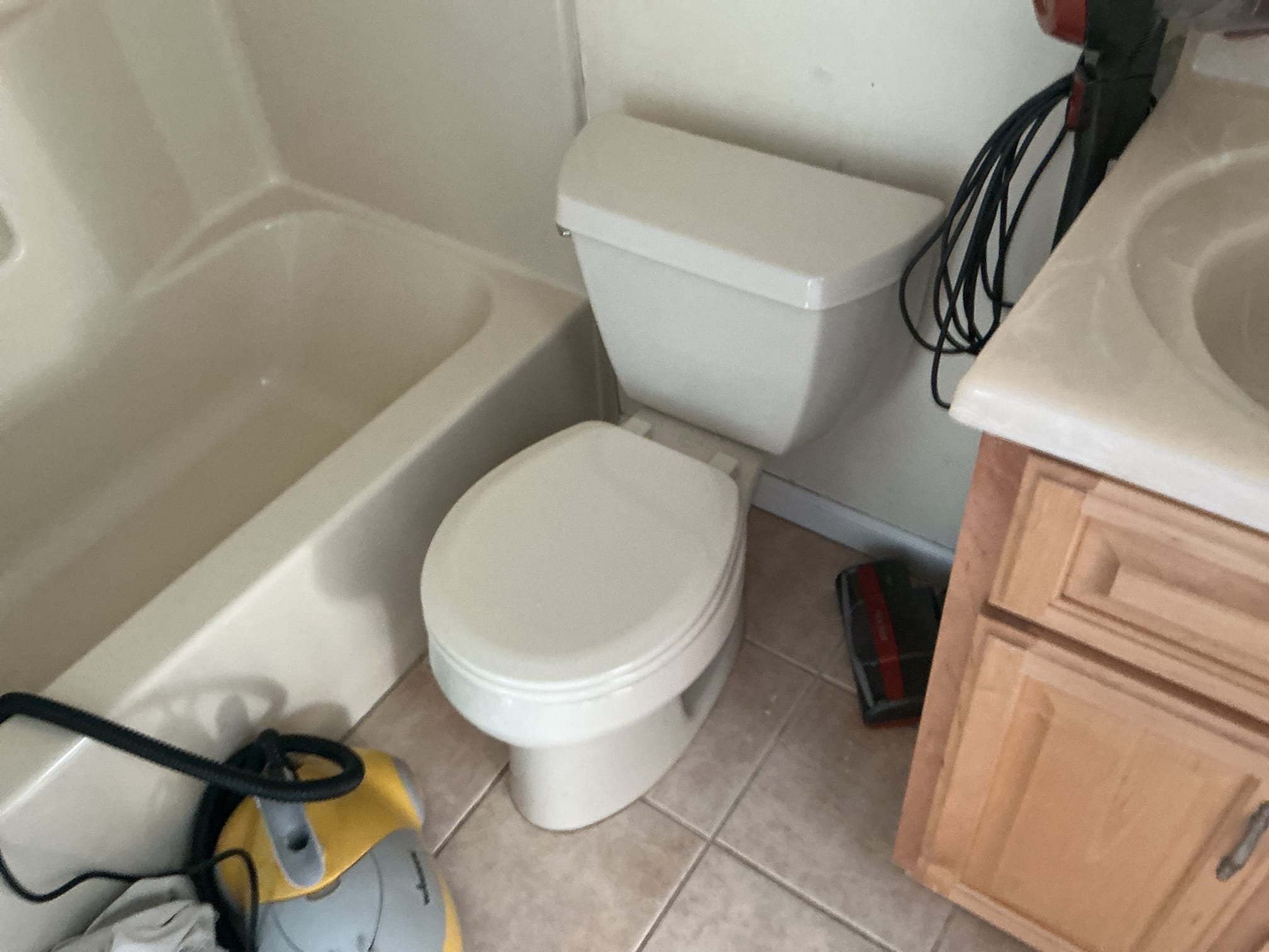 Arrived to the home, client had just purchased the home and would like estimates for some plumbing work to be done. Their main sense of urgency is relocating the water and waste for the existing vanity, to accommodate a normal vanity. Also, new shut off valves under the vanity, ice maker valve and line, replacing shut off valve for existing hose Bibb, and a new toilet. I advised to the client that I can not give an accurate estimate for the vanity’s plumbing until I cut open the Sheetrock to see the layout in the wall. I can give estimates for the other work to be completed. The crawlspace opening is completely buried at this time, so I can not access the water main to swap out the valves for today. *$59 waived