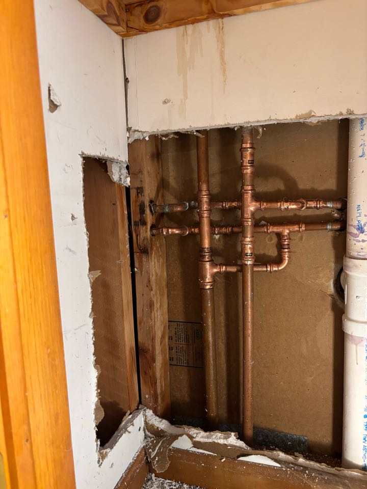 Repaired copper lines that had froze overnight. Seaside Heights, NJ 08751