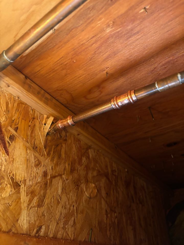 Repaired copper line