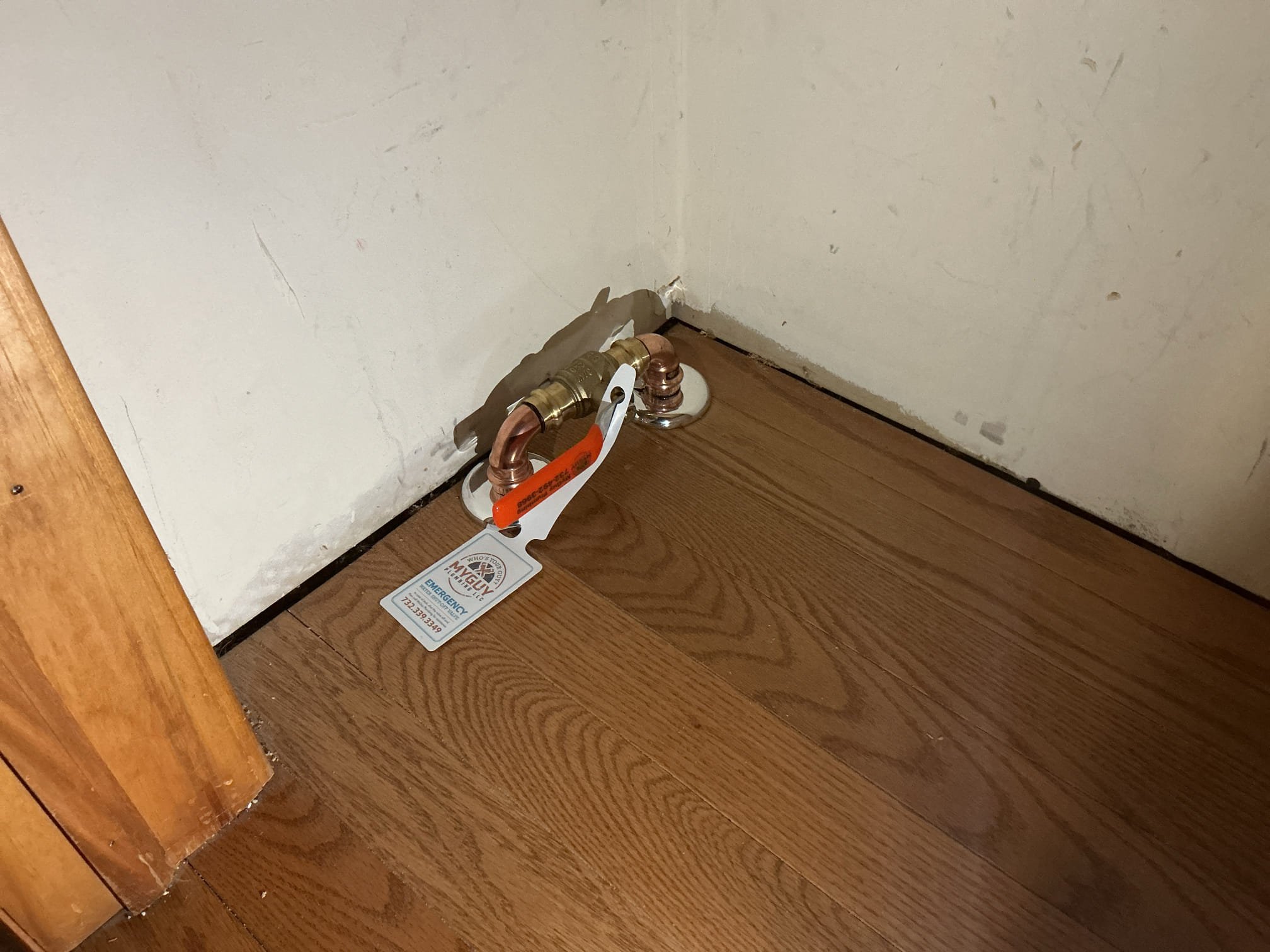 Arrived to the home, client would like an estimate to relocate the water main from the crawlspace to somewhere more accessible in the home. Client would like it in either the utility room of the hallway linen closet. I provided options for both locations and client would like to have it installed in the linen closet.

Turned off water to the home and drained the system.
Minor repipe after the meter to accommodate the new piping.
Supplied and installed new ball valve, copper pipe and fittings.
Supplied and installed new pex pipe in crawlspace and strapped it accordingly.
Secured all my connections and turned the main back on to check for leaks.
There are no leaks at this time.
Demonstrated how the valve work to the client.
