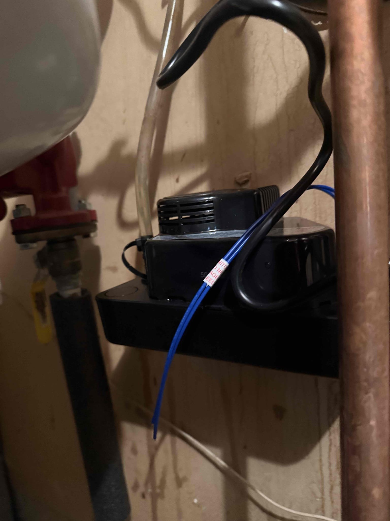 Arrived to home for abnormally loud condensation pump we previously installed. Customer showed me video of very loud pump when discharging. To me sounded like thin layer of ice being broken. More like a grinding sound. We replaced pump under warranty. Pump is working and not leaking. 