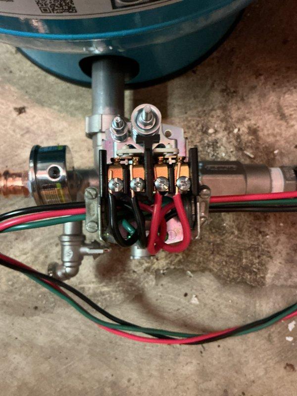 Completed replacement of corroded well water storage tank with new WR80 model. Properly connected new tank to existing copper piping system, ensuring all brass fittings and pressure switch connections were secure. System tested for proper pressure regulation and functionality before finalizing installation.