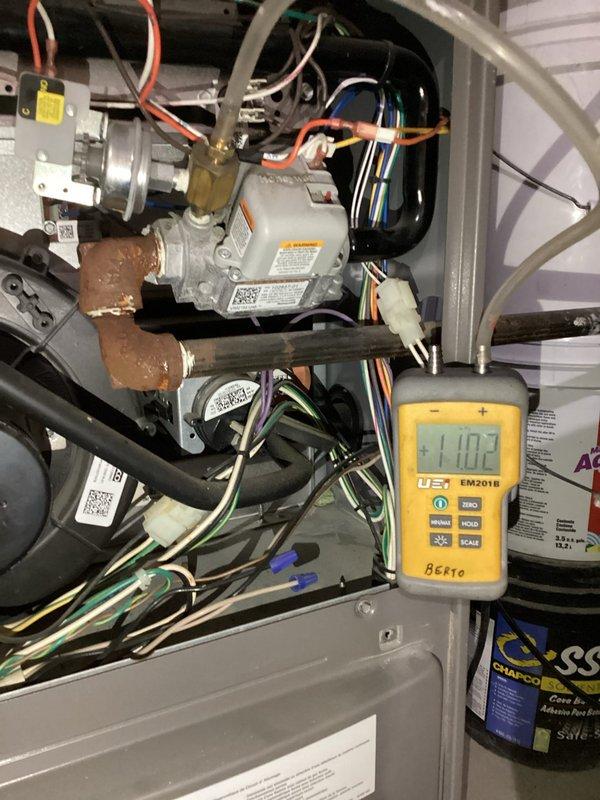 Responded to no-heat call on an LP Lennox unit. Diagnosed a gas valve failure. Replaced gas valve with new from manufacturer, adjusted gas pressure, and restored proper ignition sequence, returning system to normal operation.