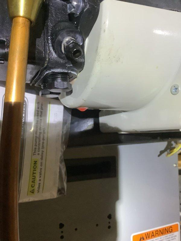 Completed oil heating system maintenance including replacement of oil pump as scheduled. Performed comprehensive tune-up of existing Tempstar oil system, including installation of new .50 X 60A nozzle and 1A-30 filter. Also conducted secondary heat pump tune-up on existing complementary equipment.