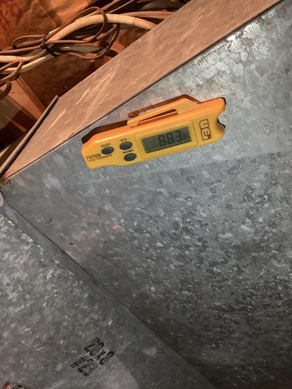 Responded to service call for Lennox heat pump that was defaulting to electric backup instead of operating in heat pump mode during warmer temperatures. Diagnostic testing revealed supply air temperature of 88.9°F and outdoor coil temperature of 29.3°F, confirming proper operation of the system. Educated customer on normal heat pump operation and explained that the system is functioning as designed.